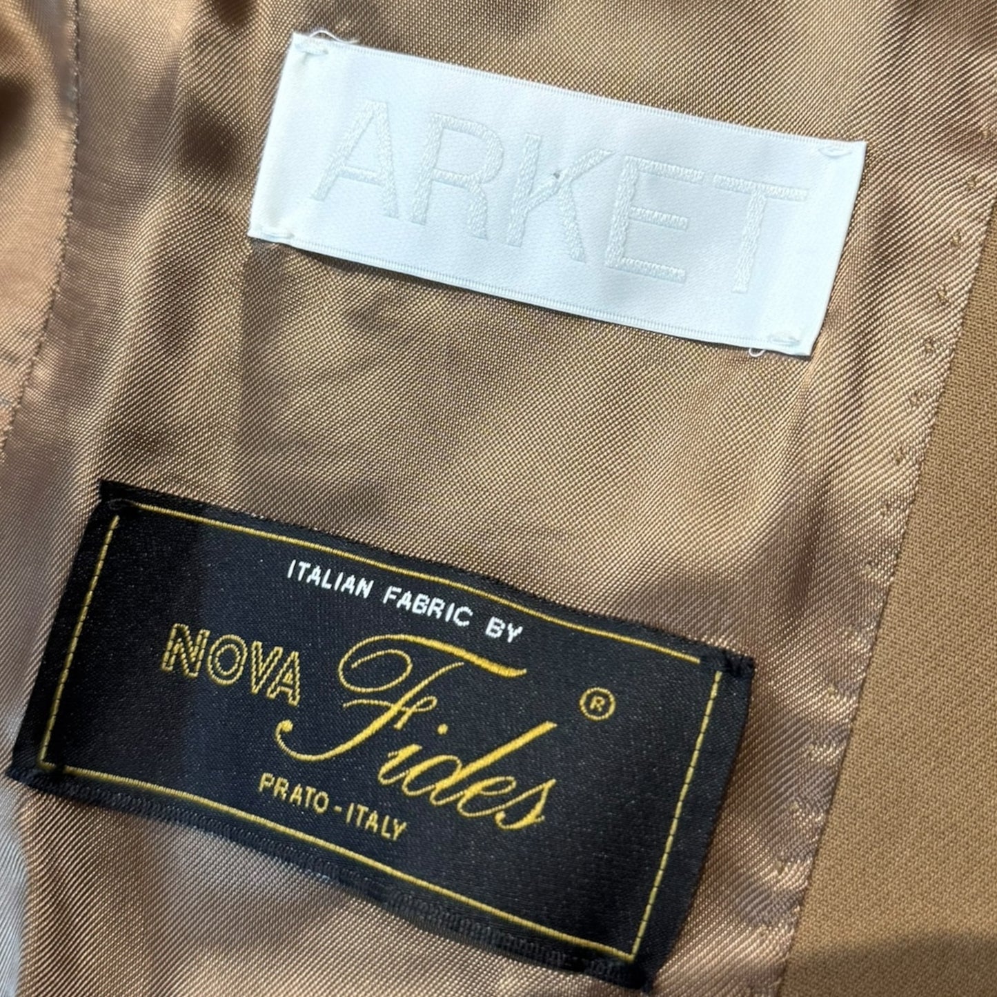 Arket Camel Puff Sleeve Blazer in Italian Fabric - 10