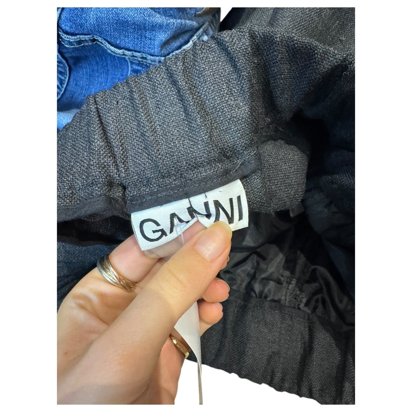 Ganni Grey Wool Blend Maxi Skirt - 10