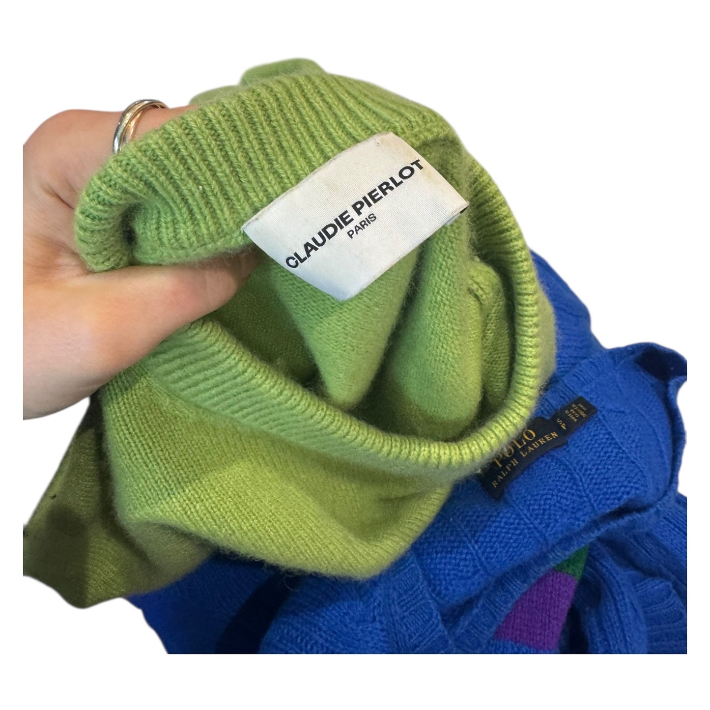 Claudie Pierlot 100% Cashmere Green Jumper - 10