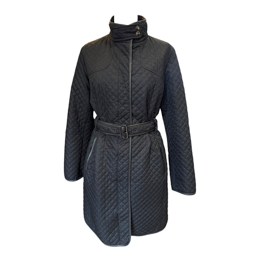 Burberry Black Quilted Coat - 12