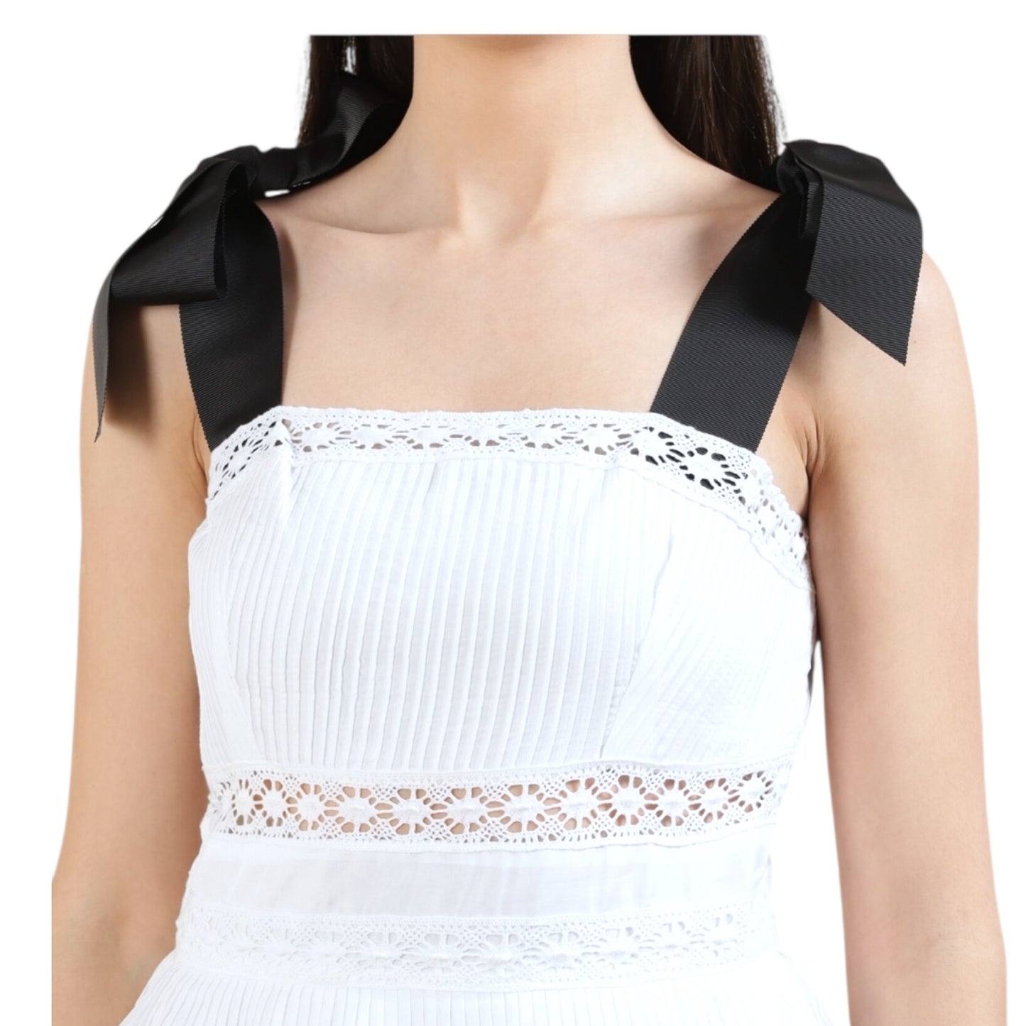 Ted Baker White Cotton Dress - 8/10 - NEW