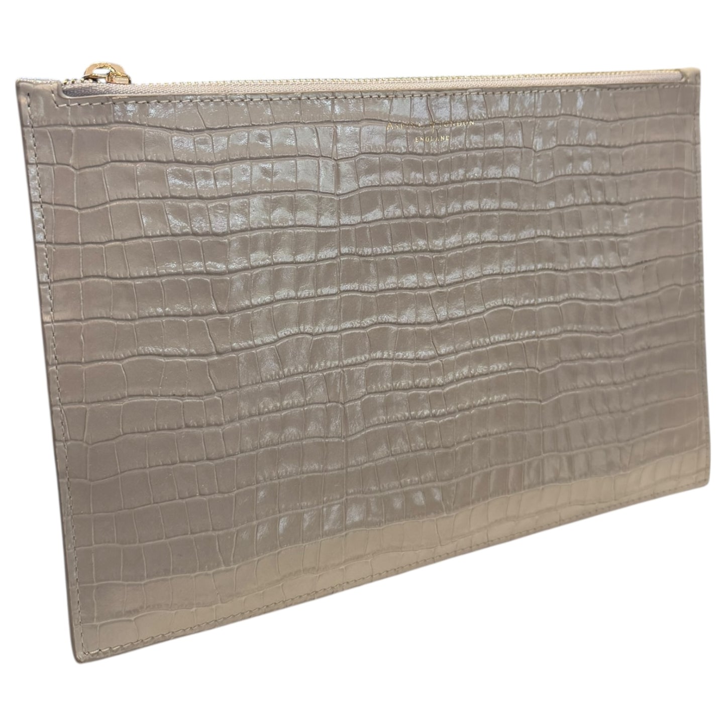 Aspinal of London Dove Grey Clutch