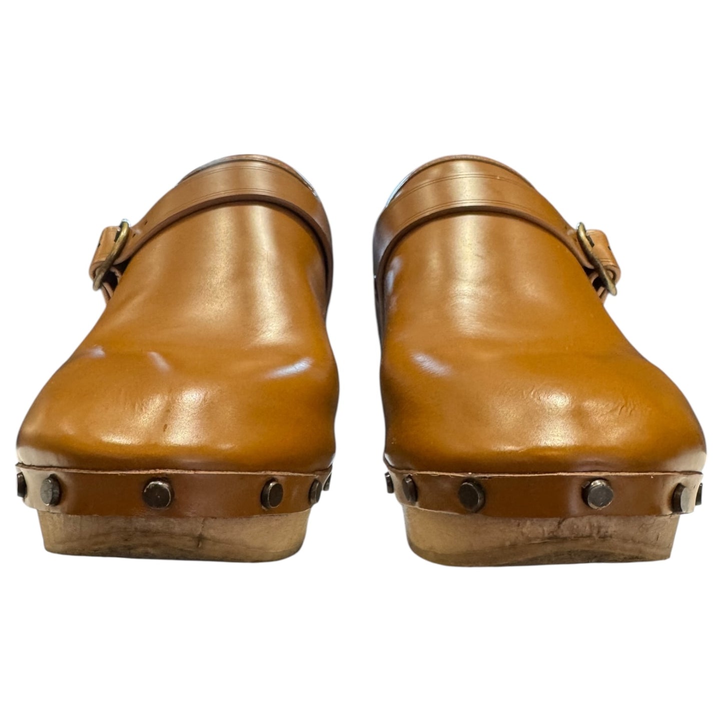 Isabel Marant Titya Leather Clogs in Camel - 40 / 7