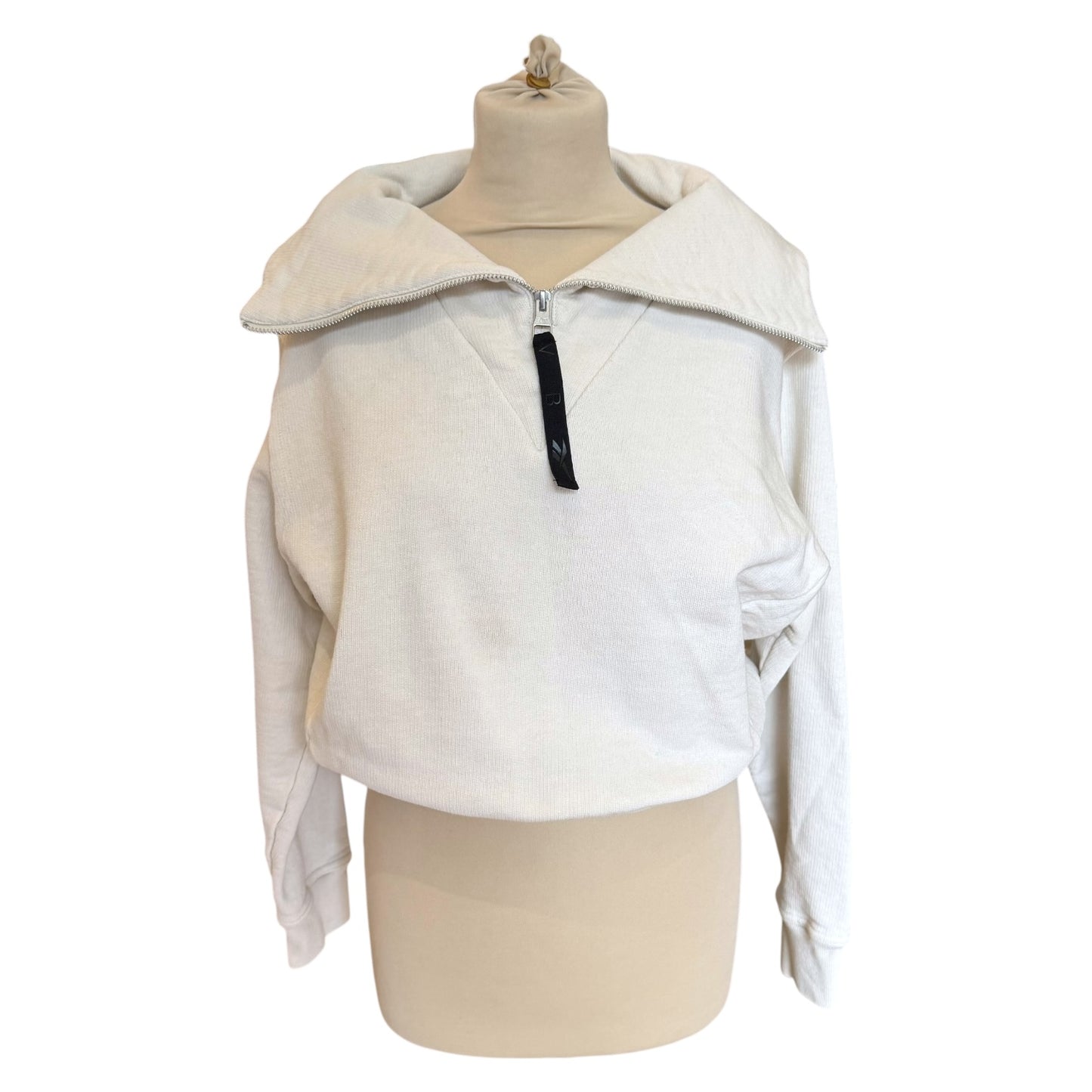 Reebok By Victoria Beckham Off-White Cropped Cowl Pullover - 6/8