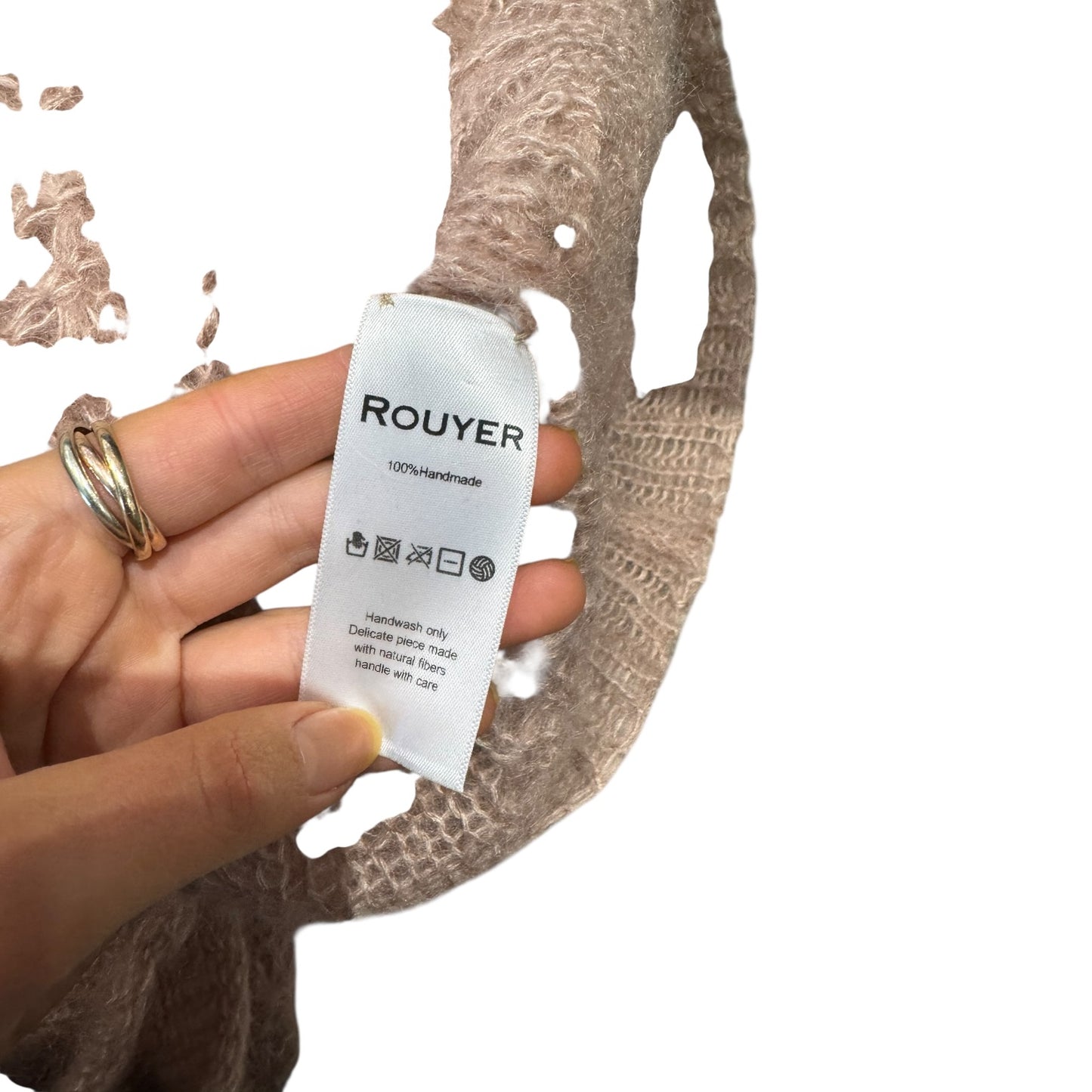 Rouyer Blush Pink Handmade Jumper - One Size