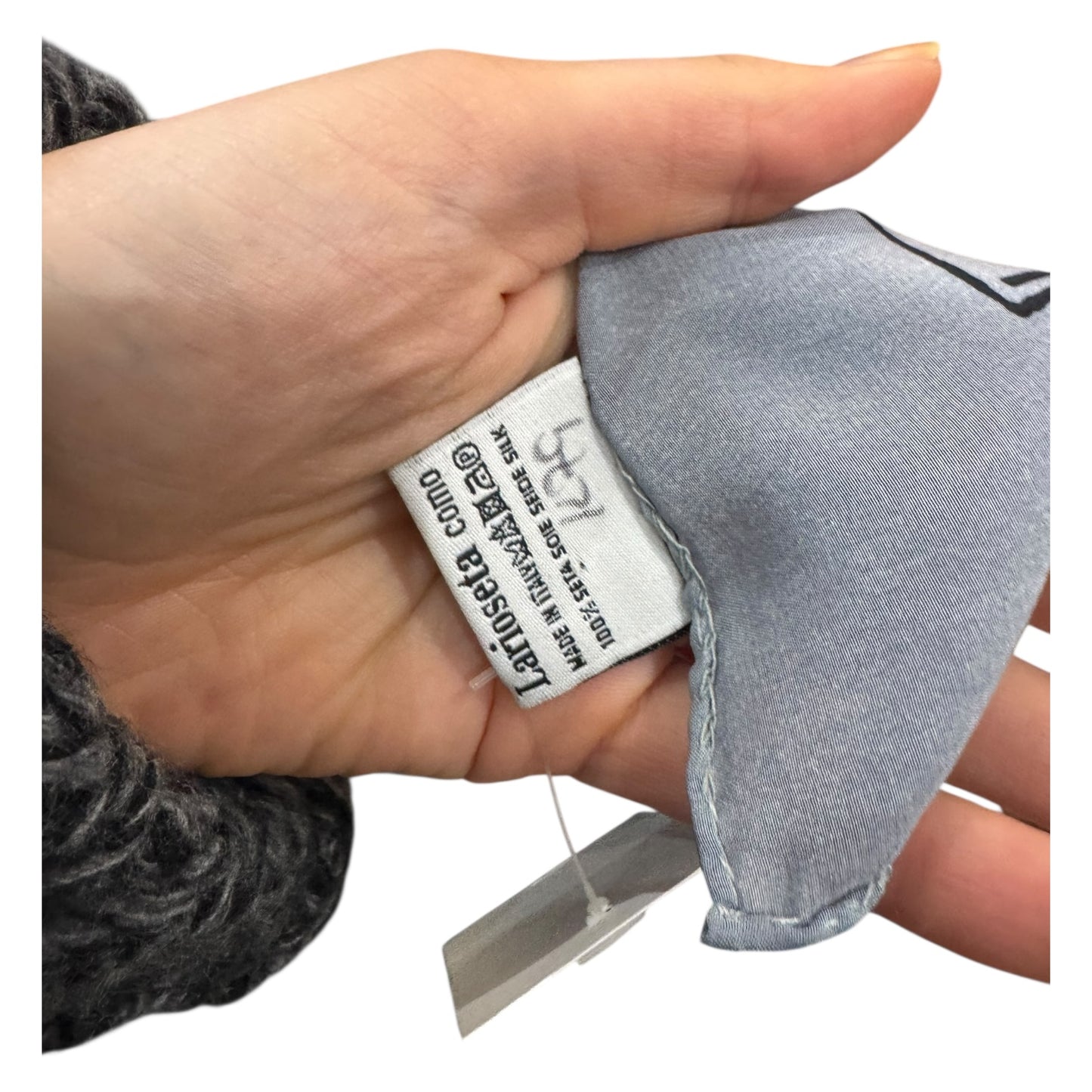 Moschino Grey Silk Scarf