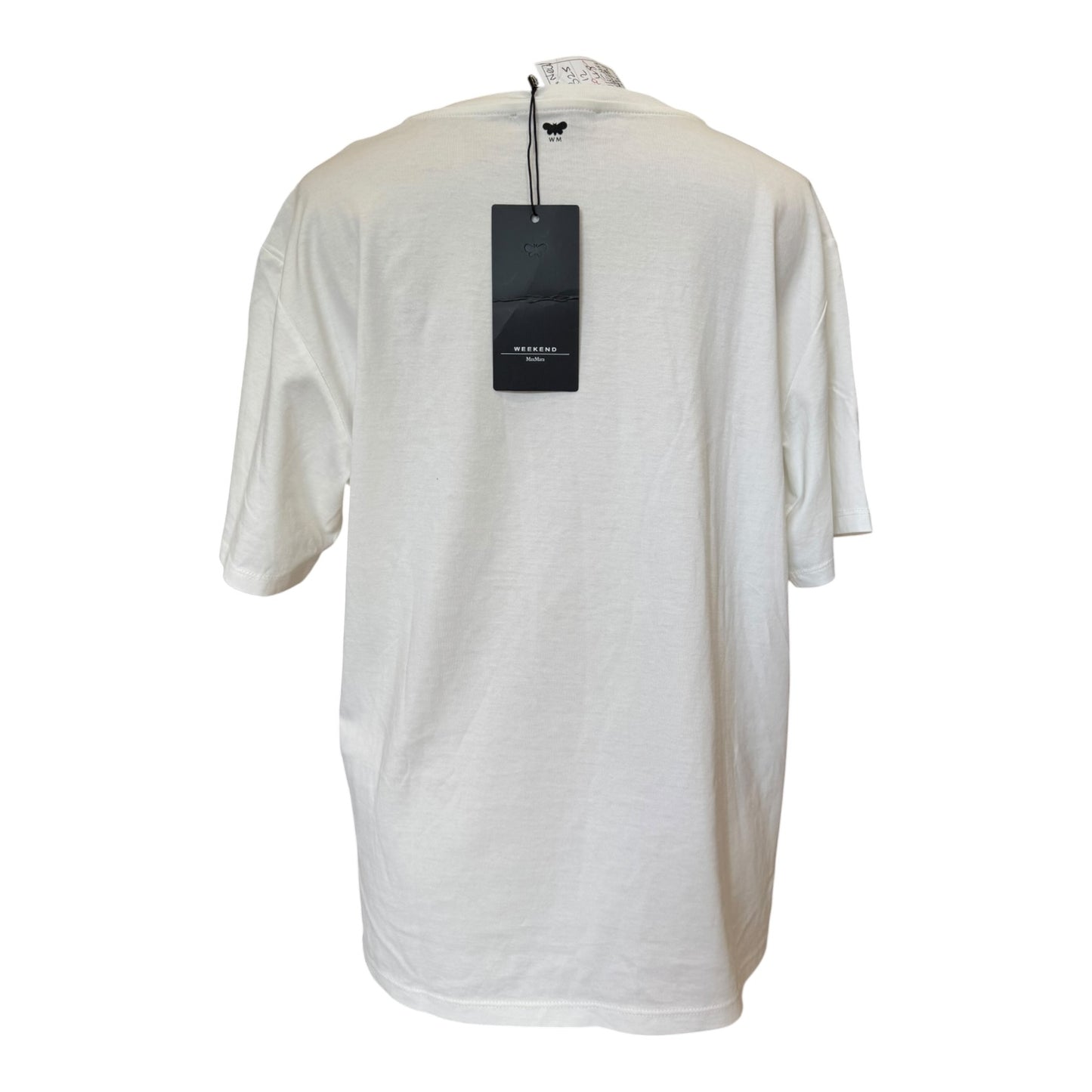 Weekend Max Mara Volume White Floral T-Shirt - 12 - NEW