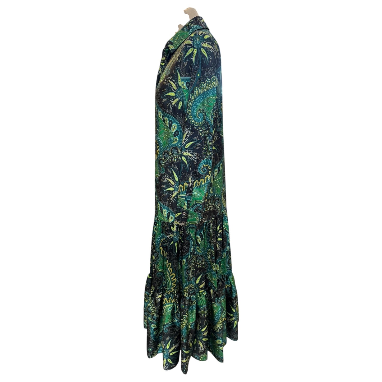 Kobi Halperin Romani-Tiered Paisley Print Midi Dress - 8/10