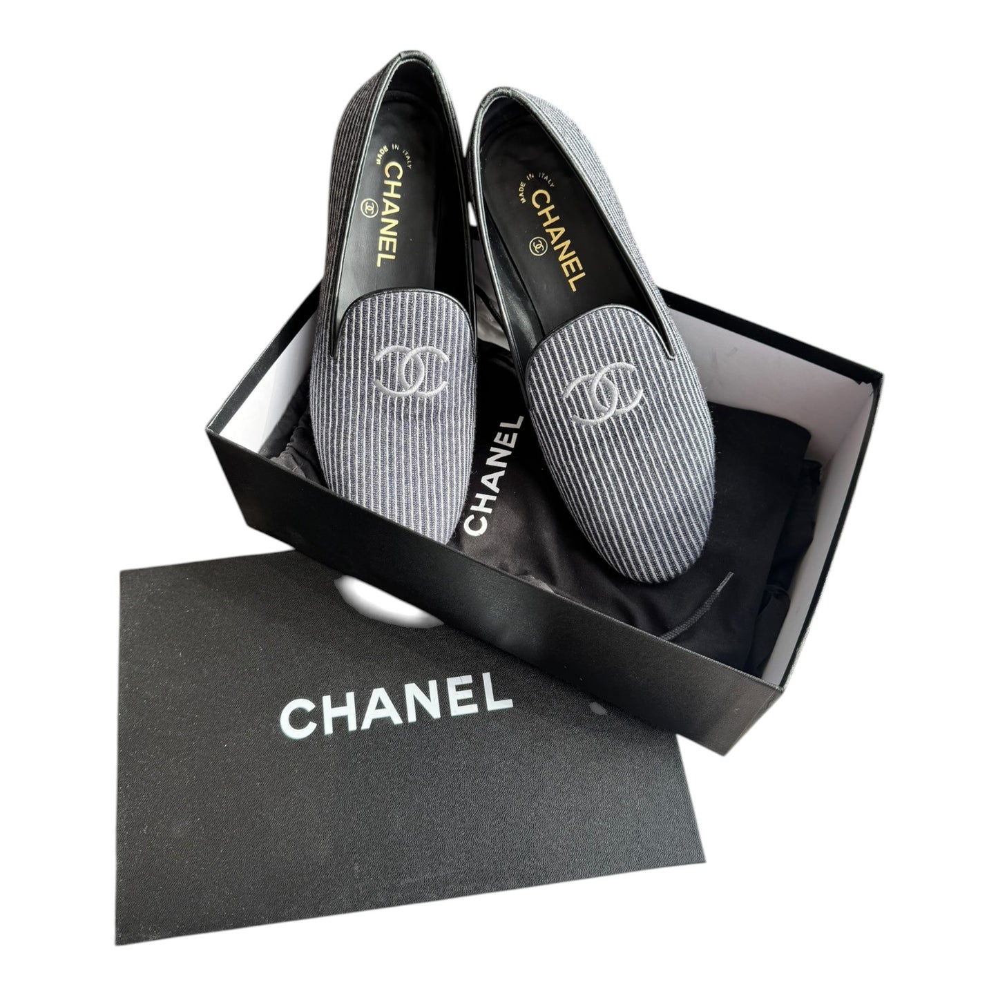 Chanel Navy Loafers - 38.5 / 5.5