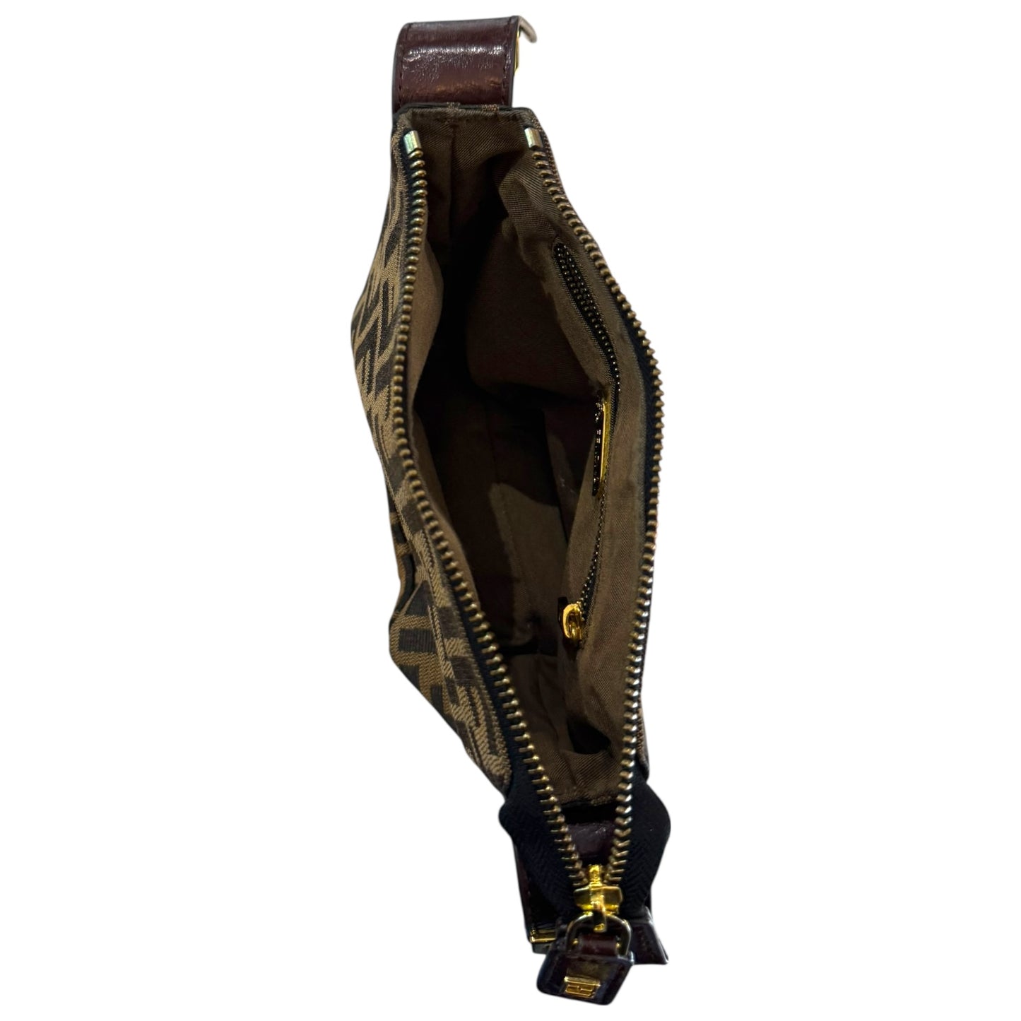 Fendi Zucca Monogram Mini Bag with Burgundy