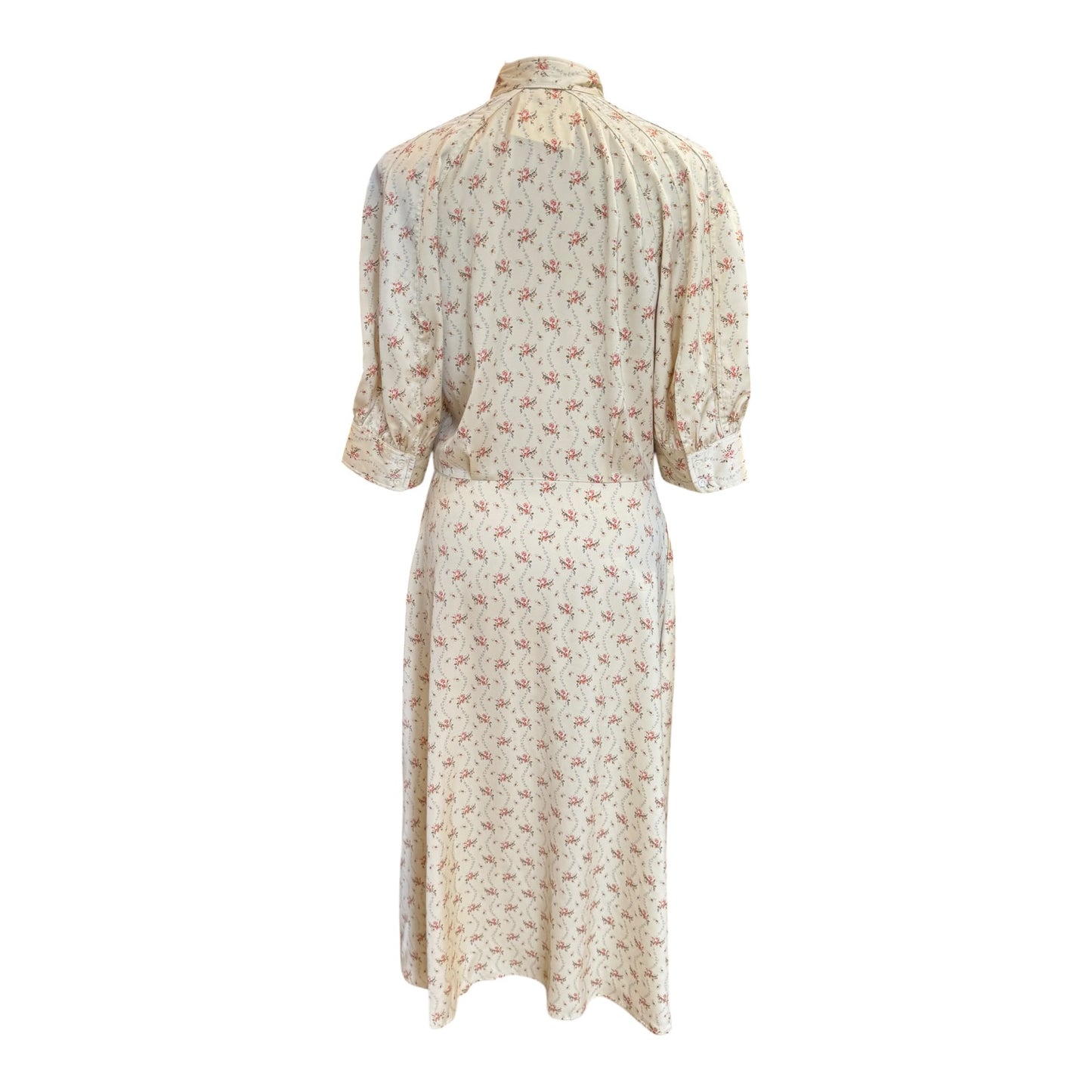 Ralph Lauren Floral Print Satin Tea Dress - 10