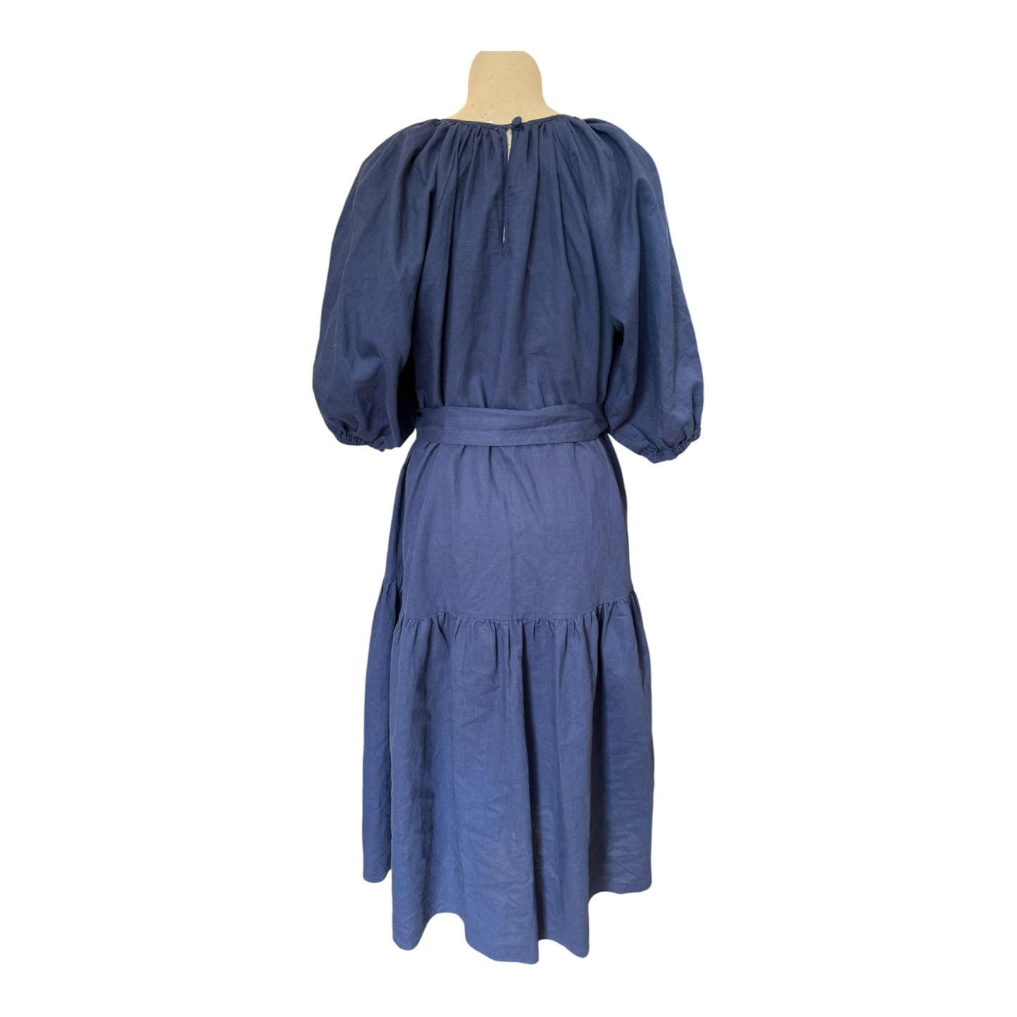 Kitri Navy Smock Dress with Detachable Belt - 14