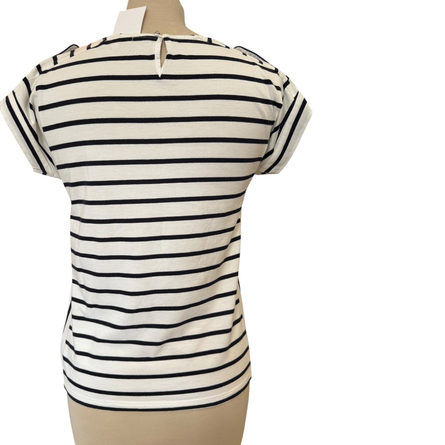 Chloe Black and White Stripe T Shirt - 8
