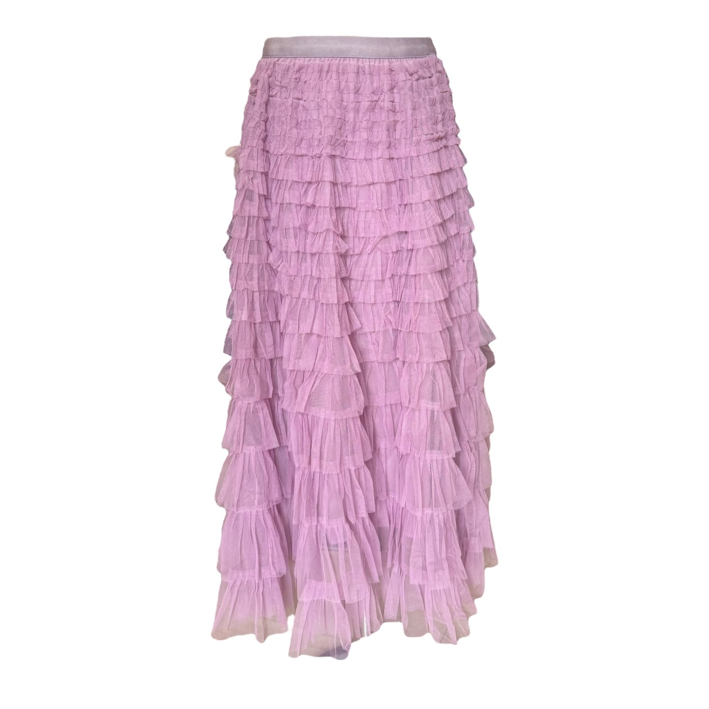 Lilac Frill Midi Skirt - 10