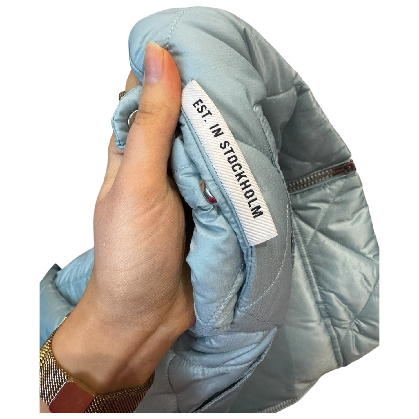 Marc O'Polo Light Blue Crop Puffer Jacket - 10/12