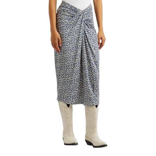 Isabel Marant Jeldia Blue Pattern Skirt - 10