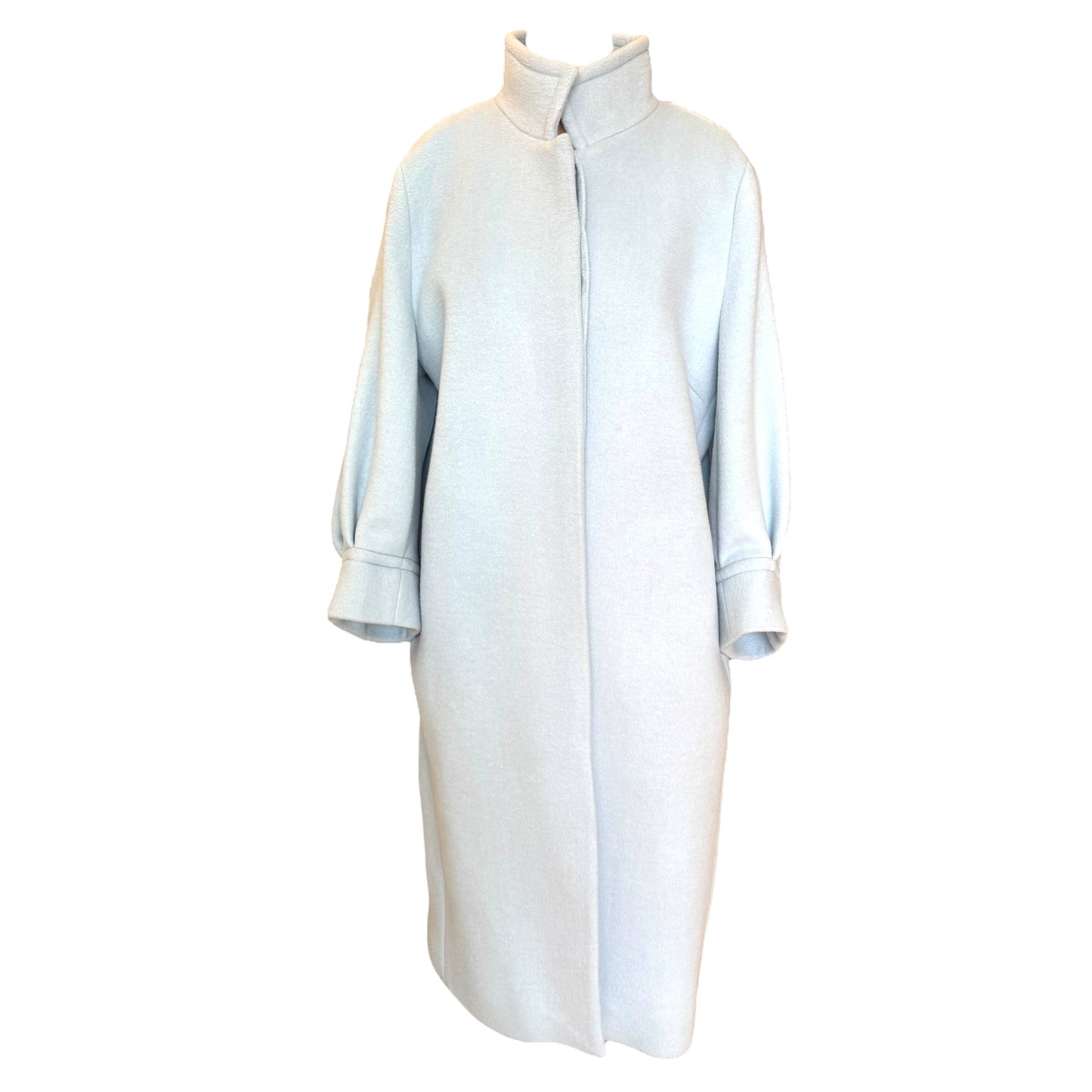 Ted Baker Sairse Pleated-Sleeve Pale Blue Coat - 12