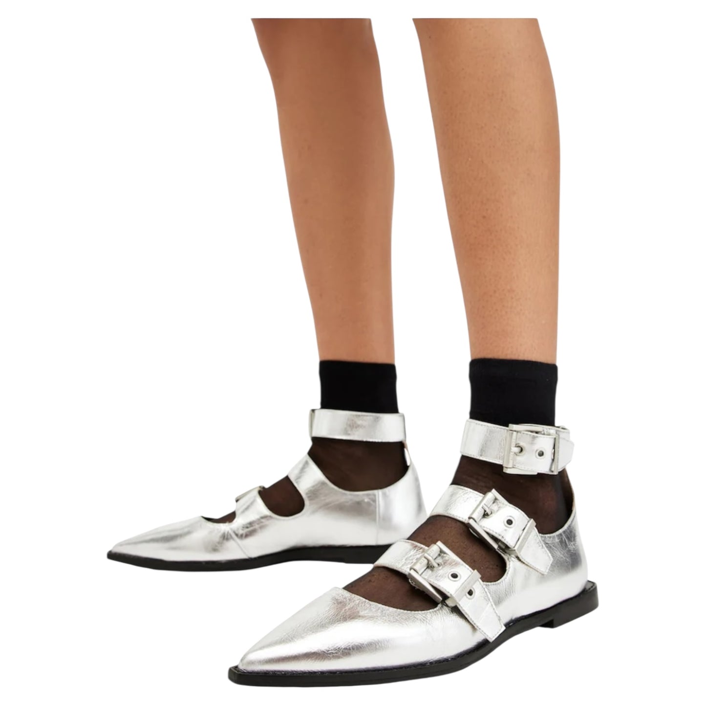 All Saints Silver Susan Shoes - 39 / 6