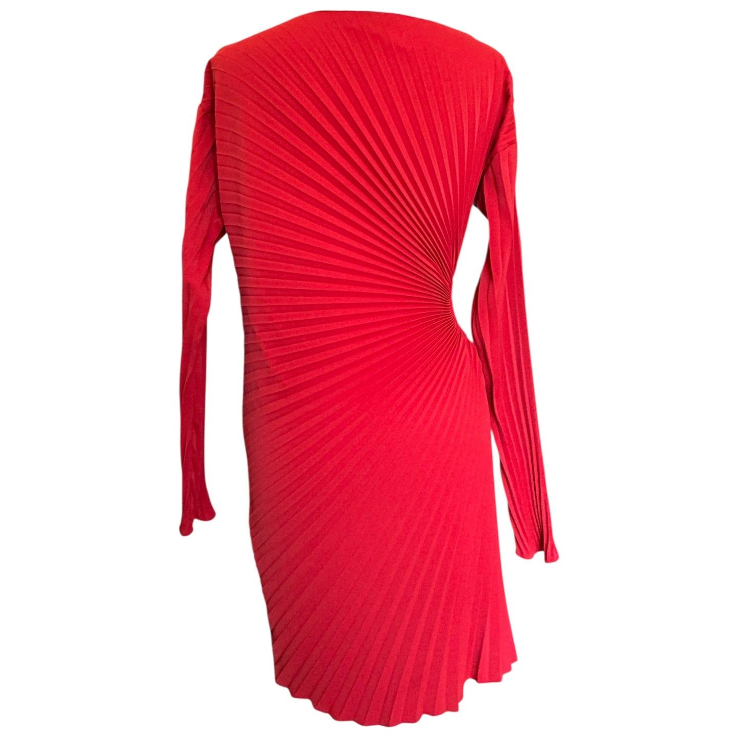 Kenzo Red Sun-ray Pleated Mini Dress - 10