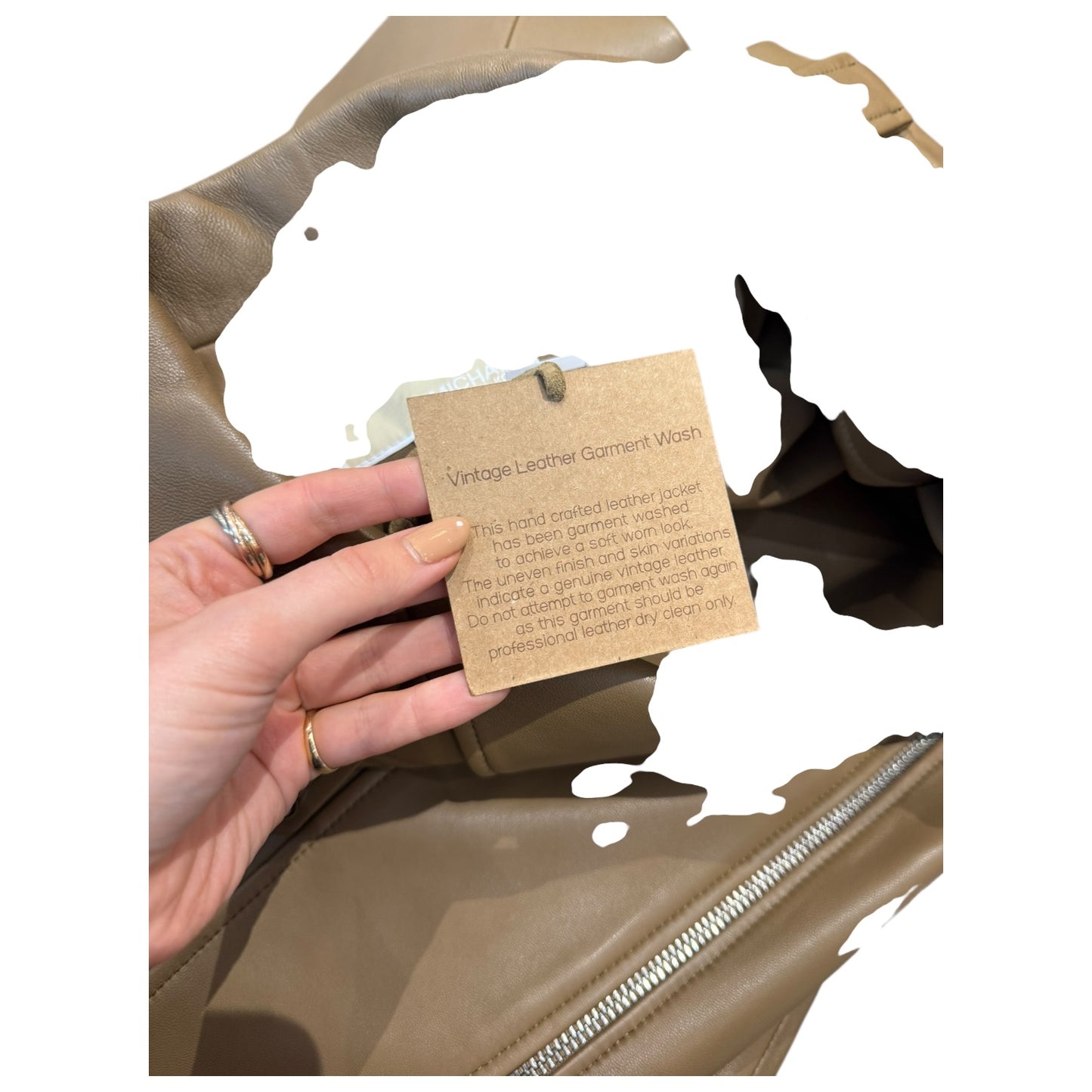 Michael Kors Coffee Oversized Moto Leather Jacket - 14/16 - NEW