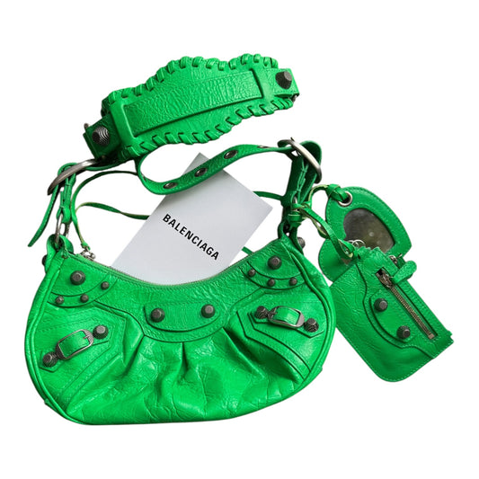 Balenciaga XS Le Cagole Green Shoulder Bag