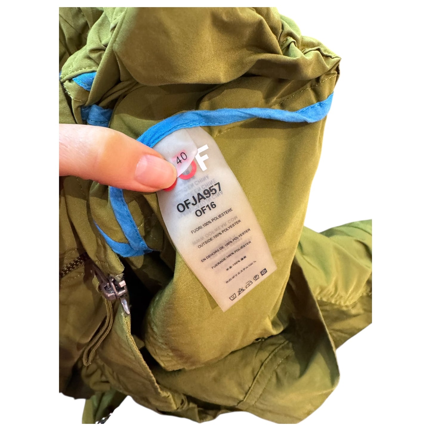 Oof Khaki Oversized Rain Jacket - 10/12