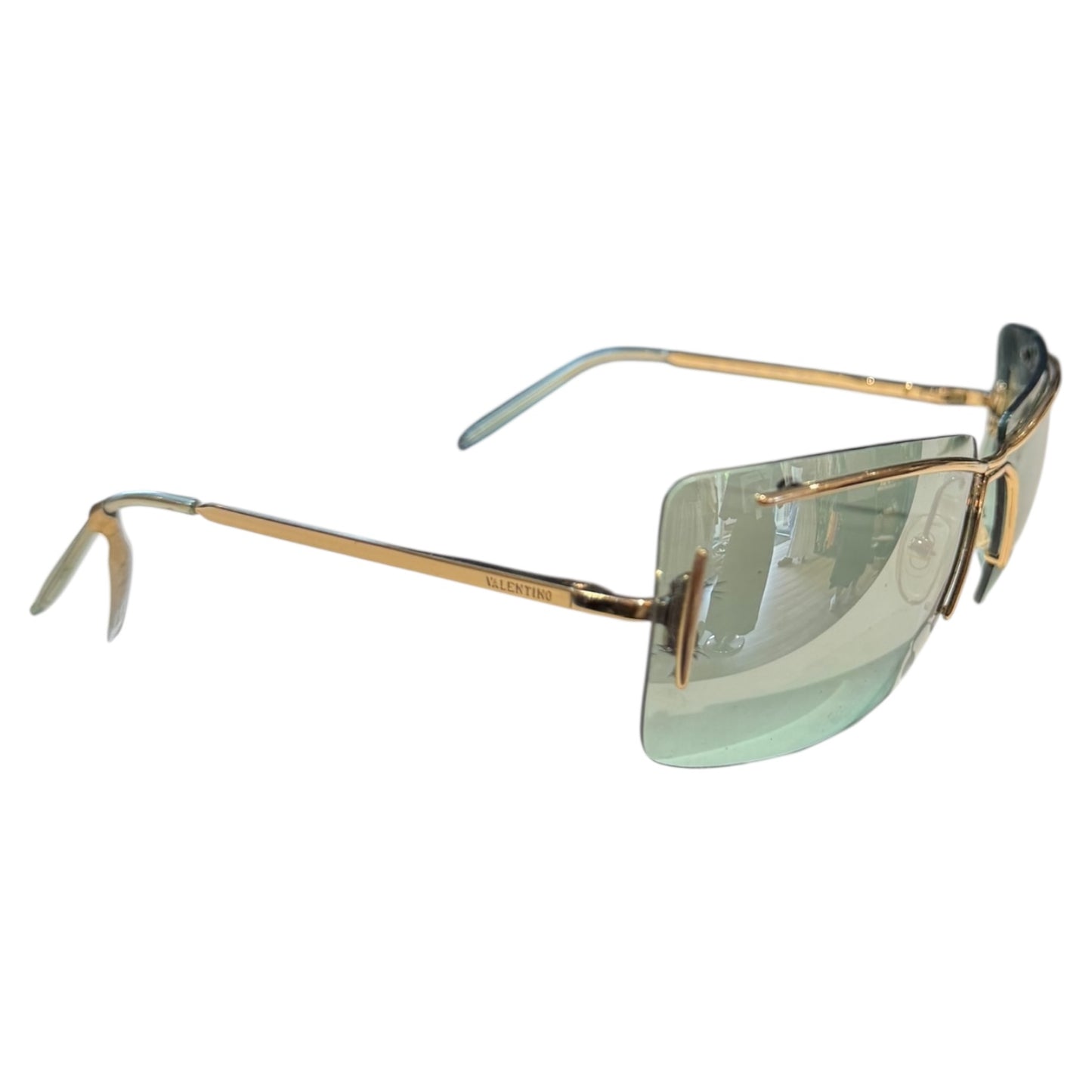Valentino Rimless Gold Hardware Sunglasses