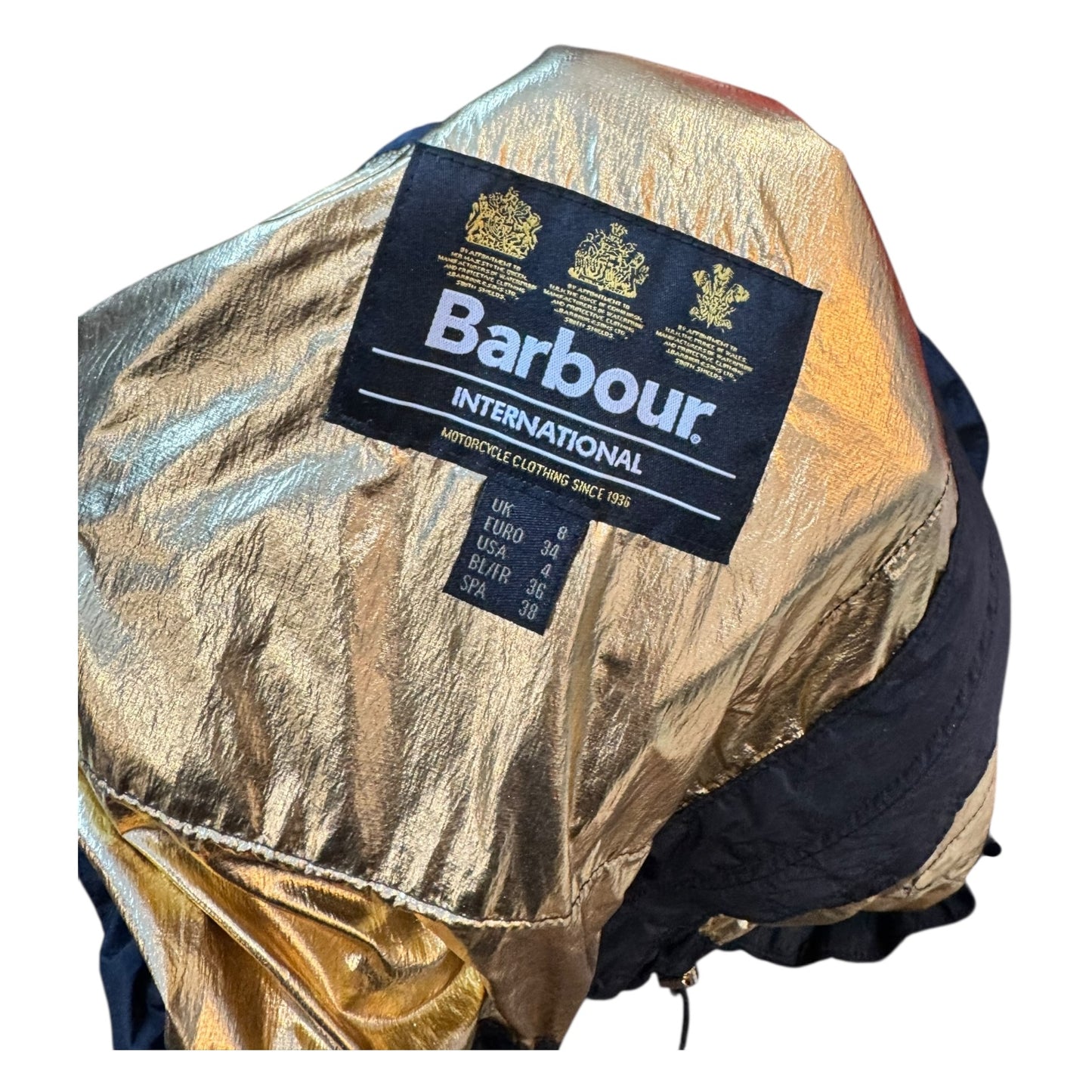 Barbour Black and Gold Wheelhouse Showerproof Jacket - 8