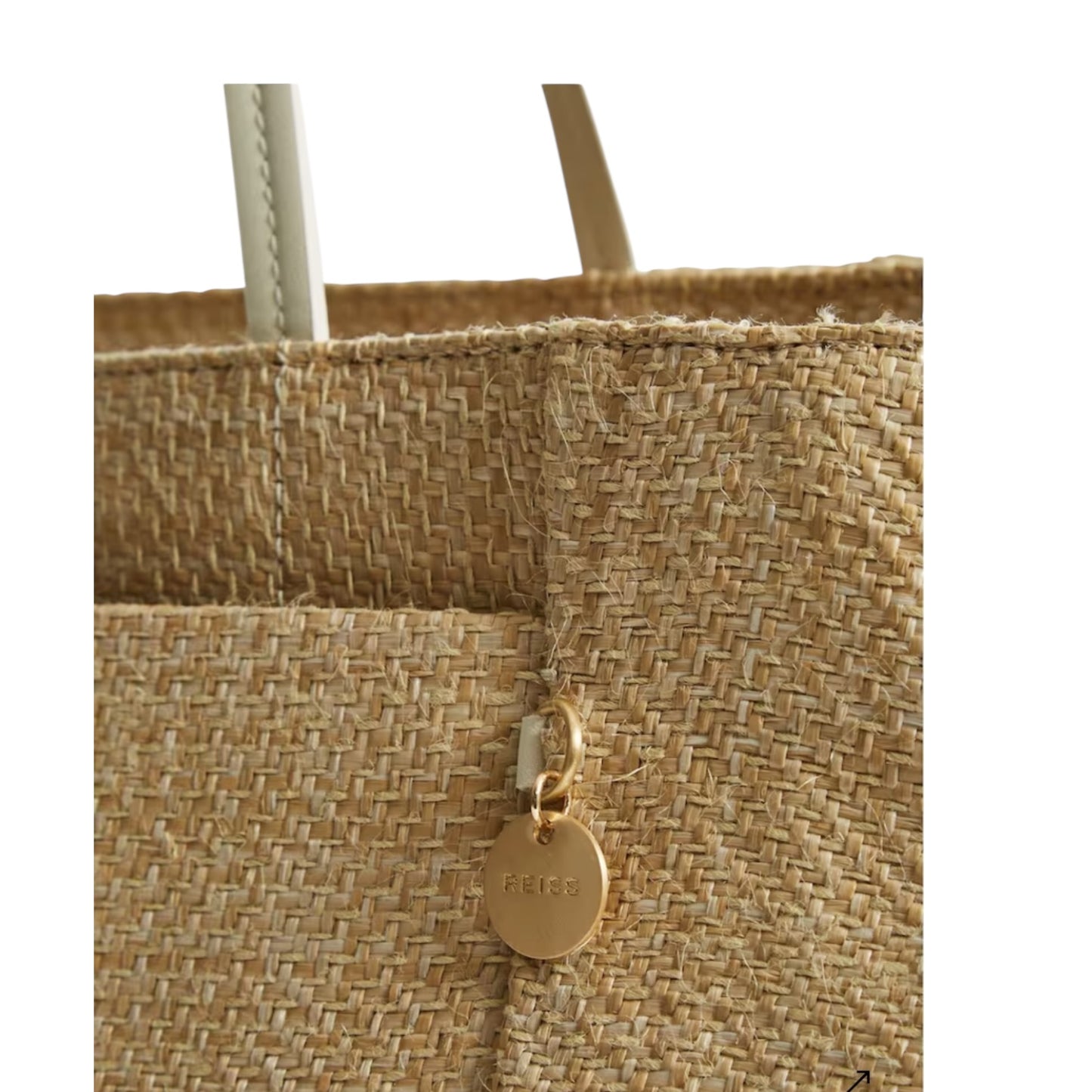 Reiss Bailey Raffia Tote Bag