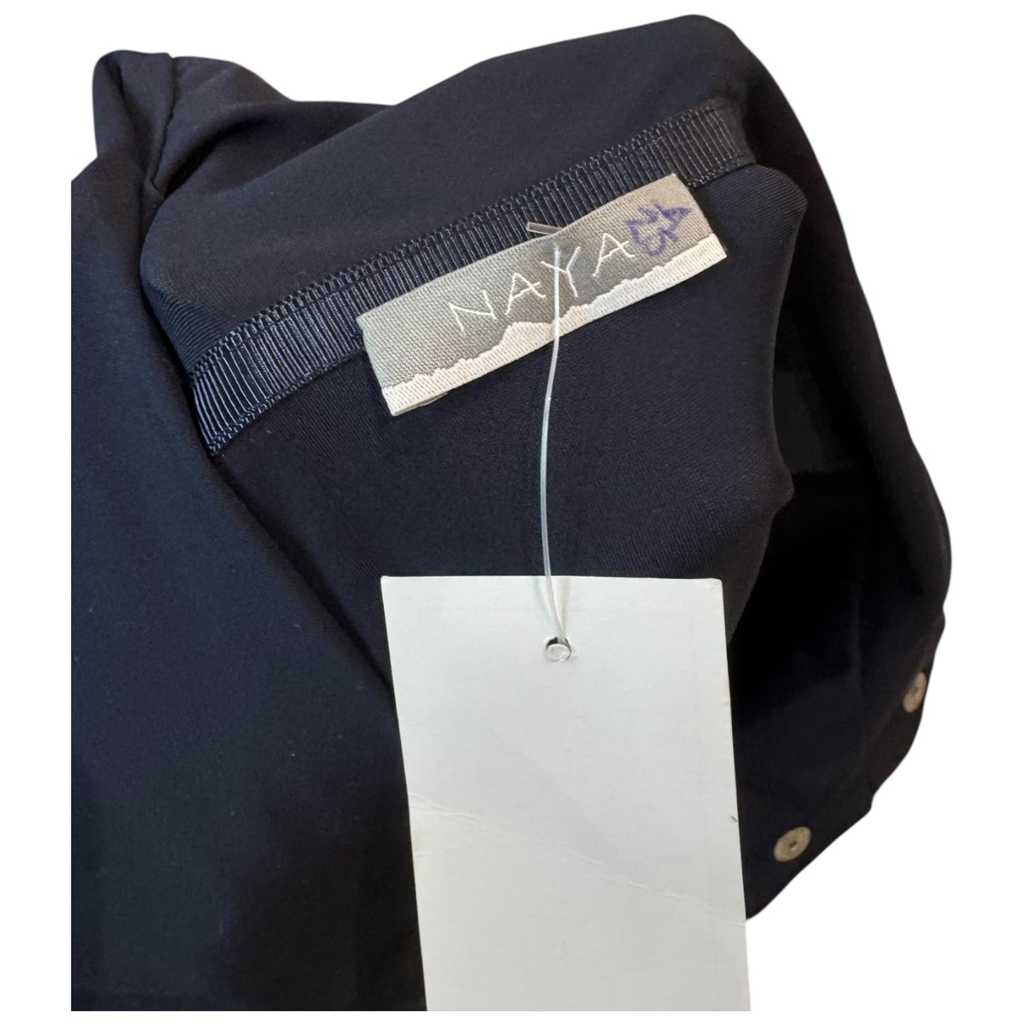 Naya Navy Tulip Hemline Hooded Mac Coat - One Size
