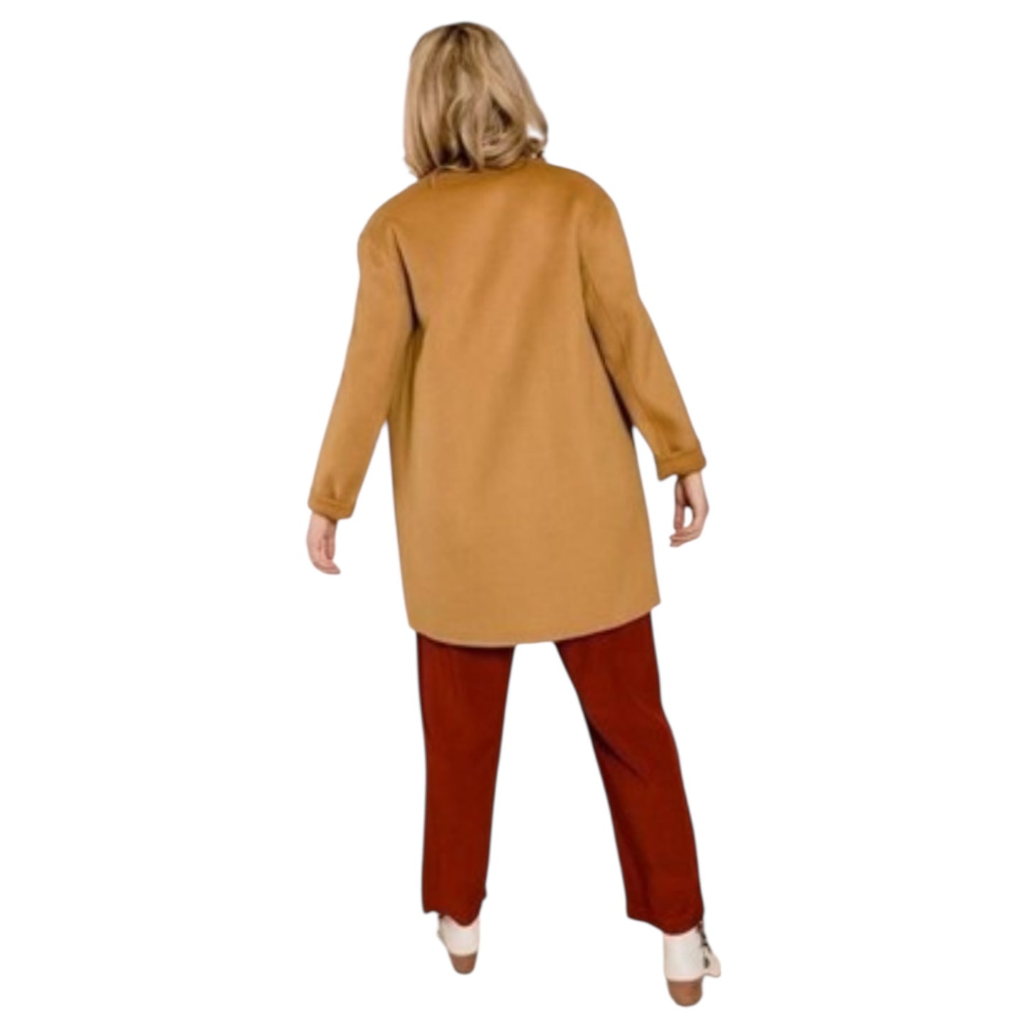 Ba&sh Camel Coat with Leather Belt - 10/12