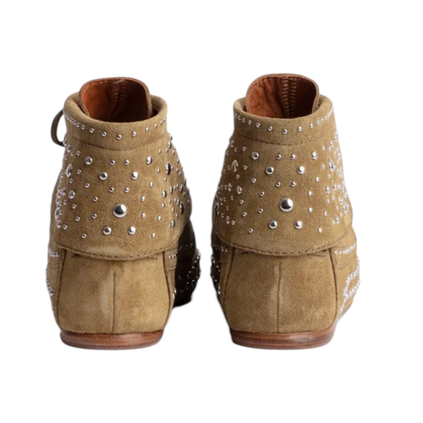 Zadig & Voltaire Studded Moccasin Ankle Boots - 6