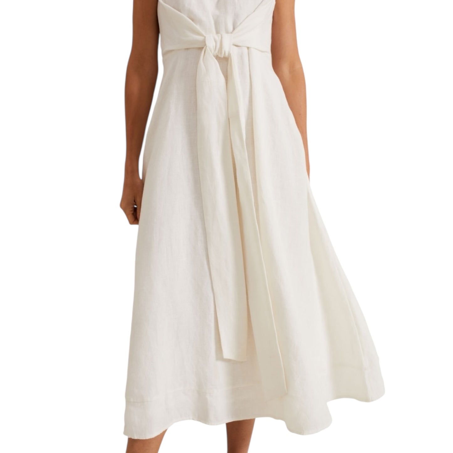 Phase Eight White Becky Midi Dress - 14 - NEW