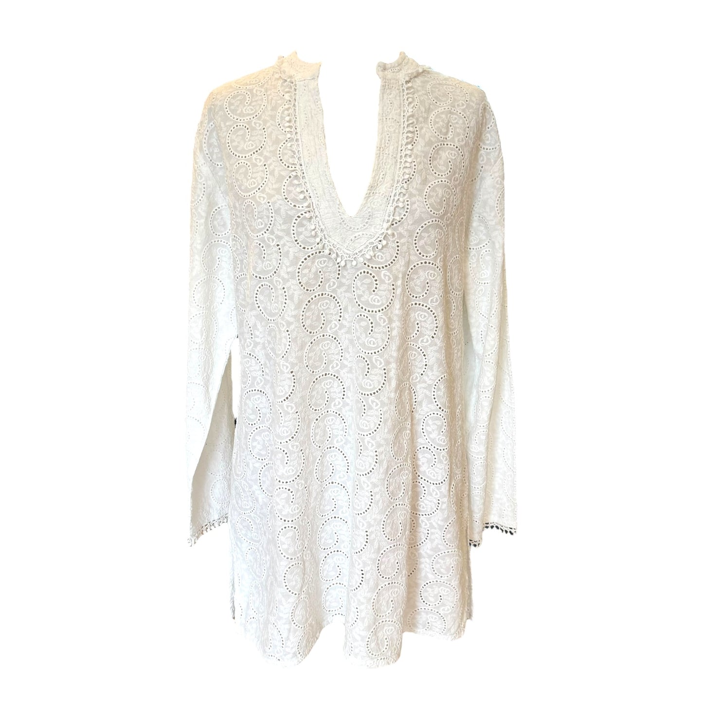 Melissa Odabash White Cotton Tunic - 12/14