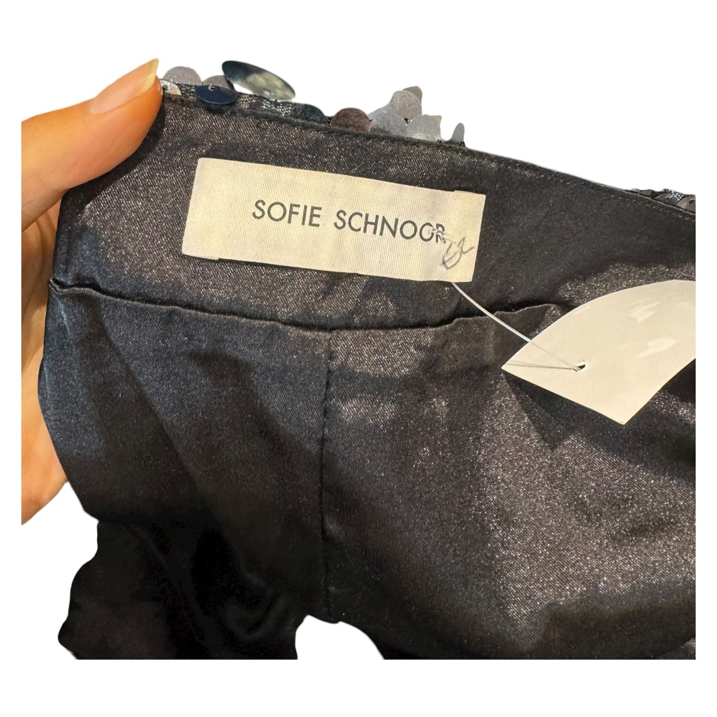 Sofie Schnoor Sequin Maxi Skirt in Silver - 10