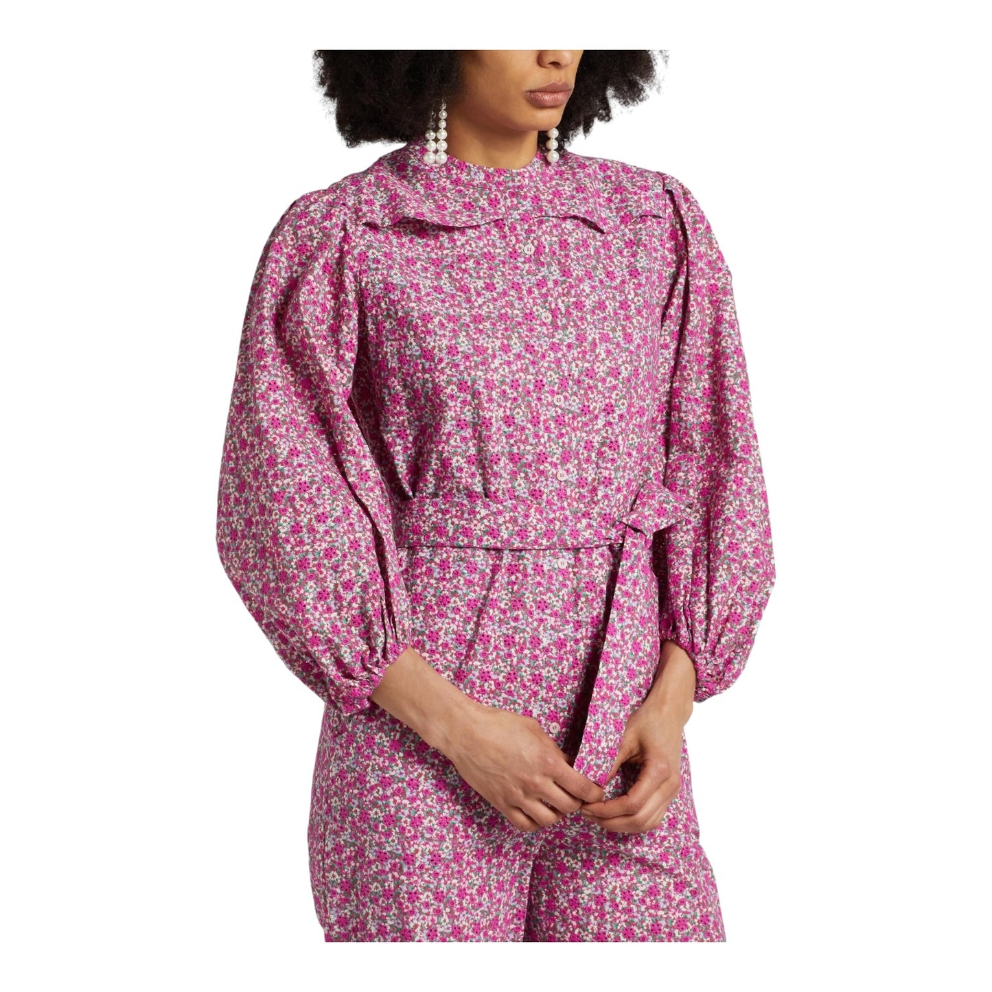 Maje Floral Printed Jumpsuit - 10
