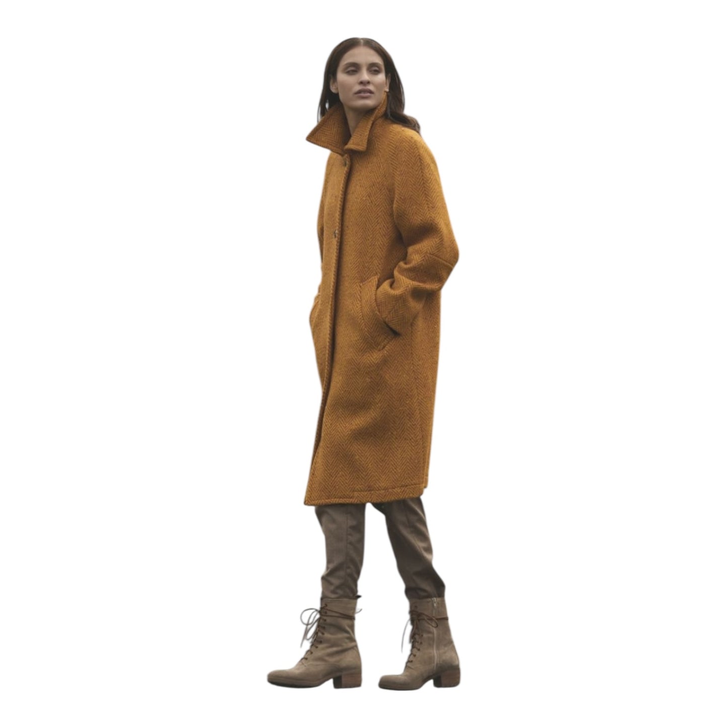 Magee 'Arlene' Mustard Tweed Coat