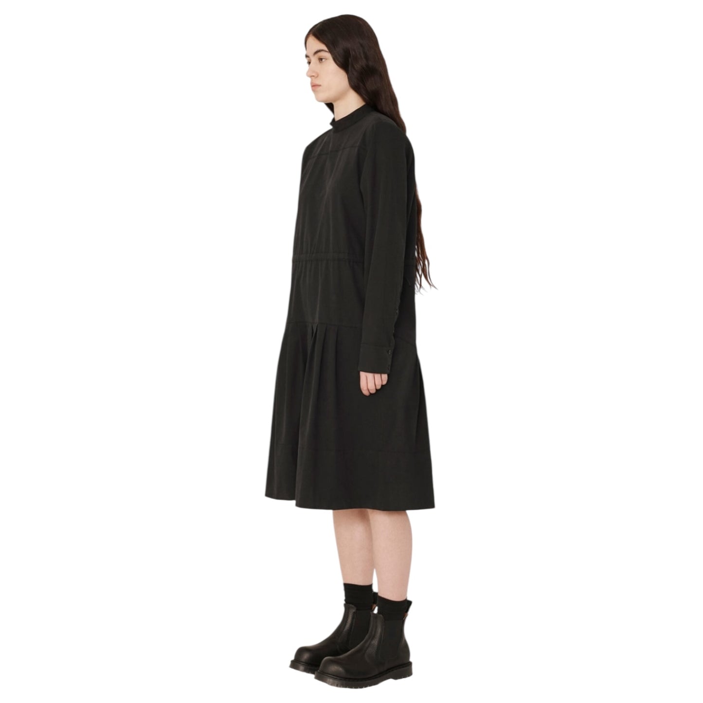 YMC Black Temple Stretch Cotton Dress - 12