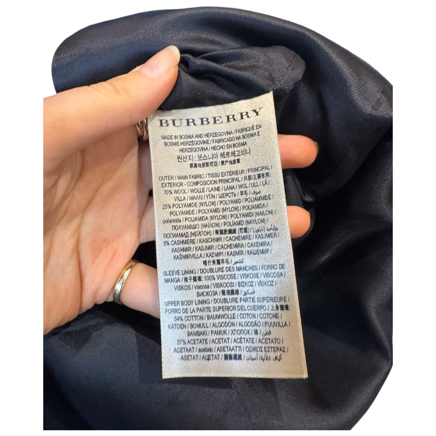 Burberry Grey Gibbsmore Coat - 10