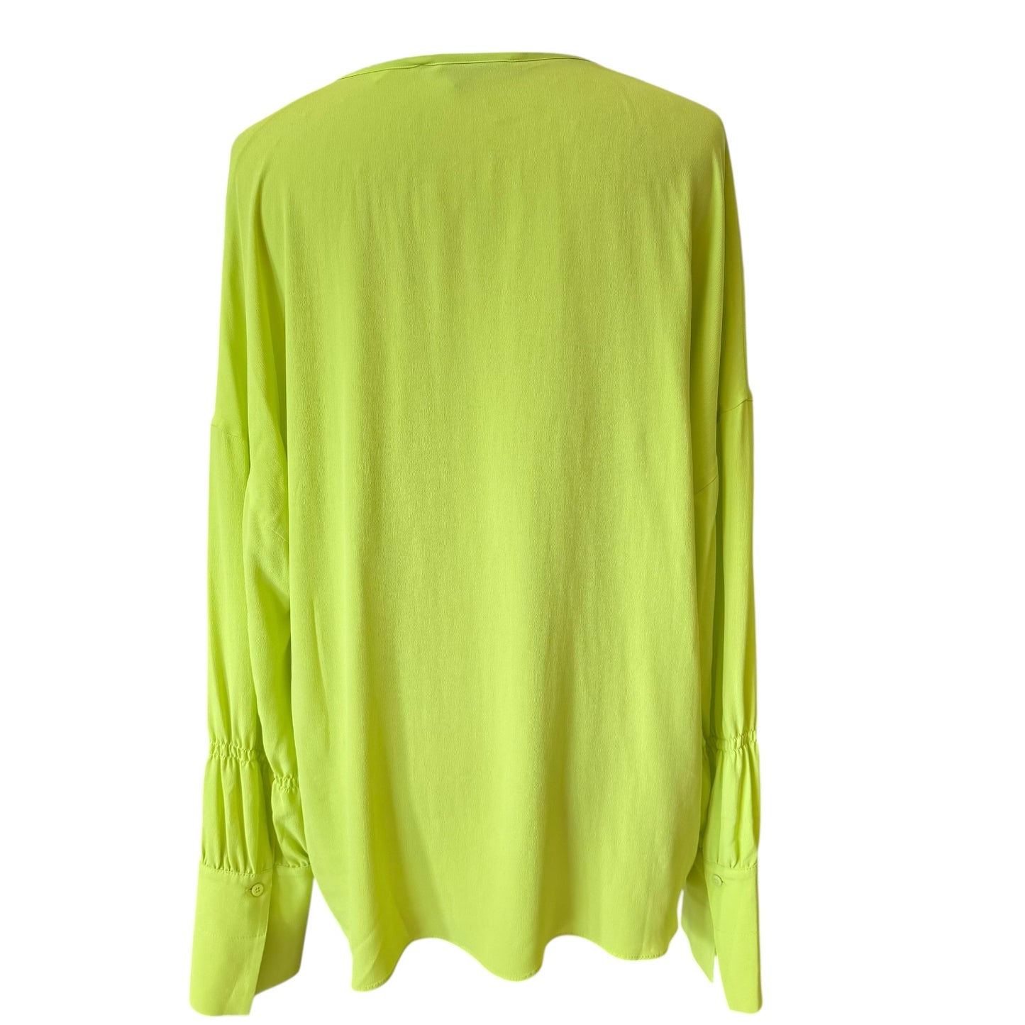 Luisa Cerano Green Silk Blend Top - 14 - NEW
