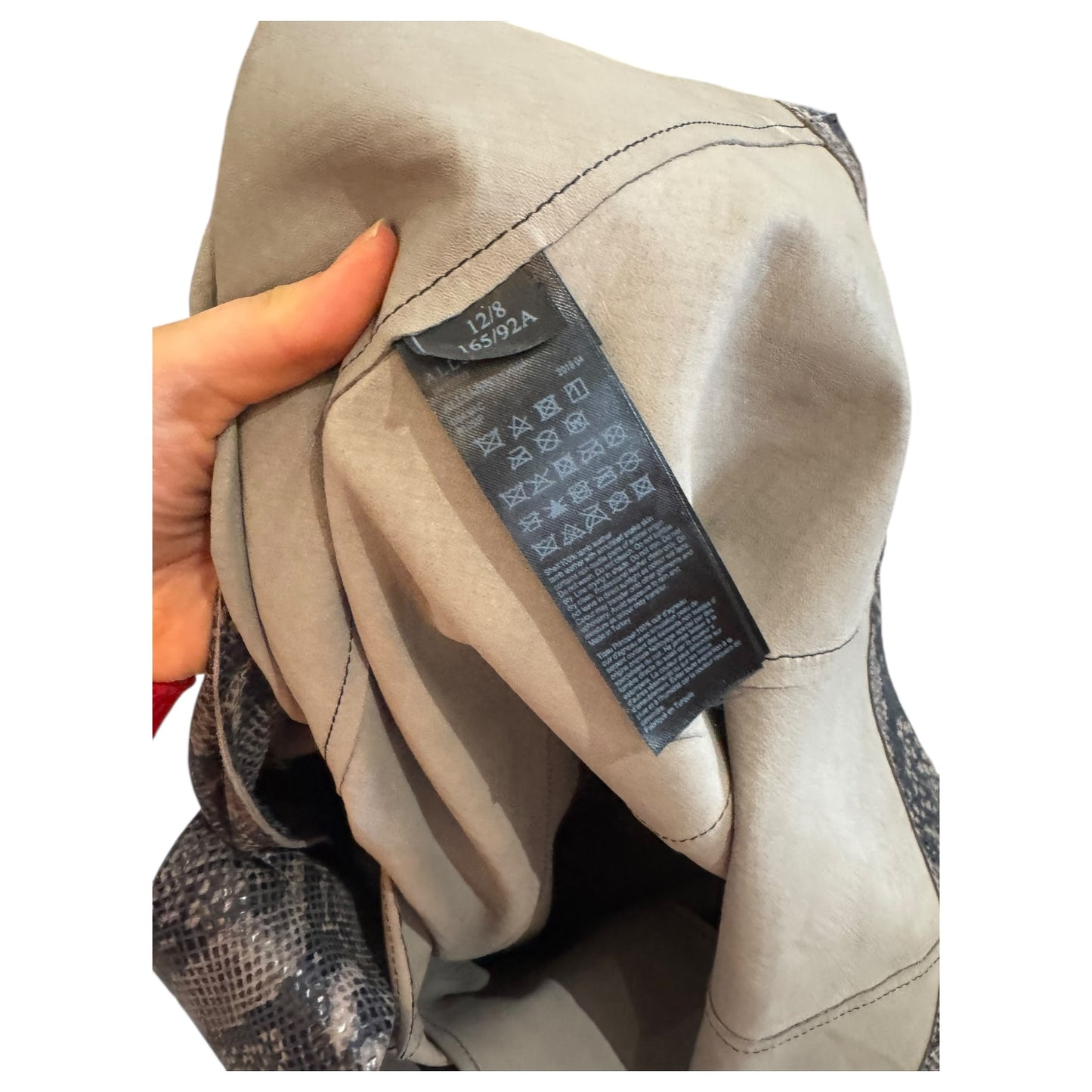 All Saints Oba Snake Print Leather Mac - 12