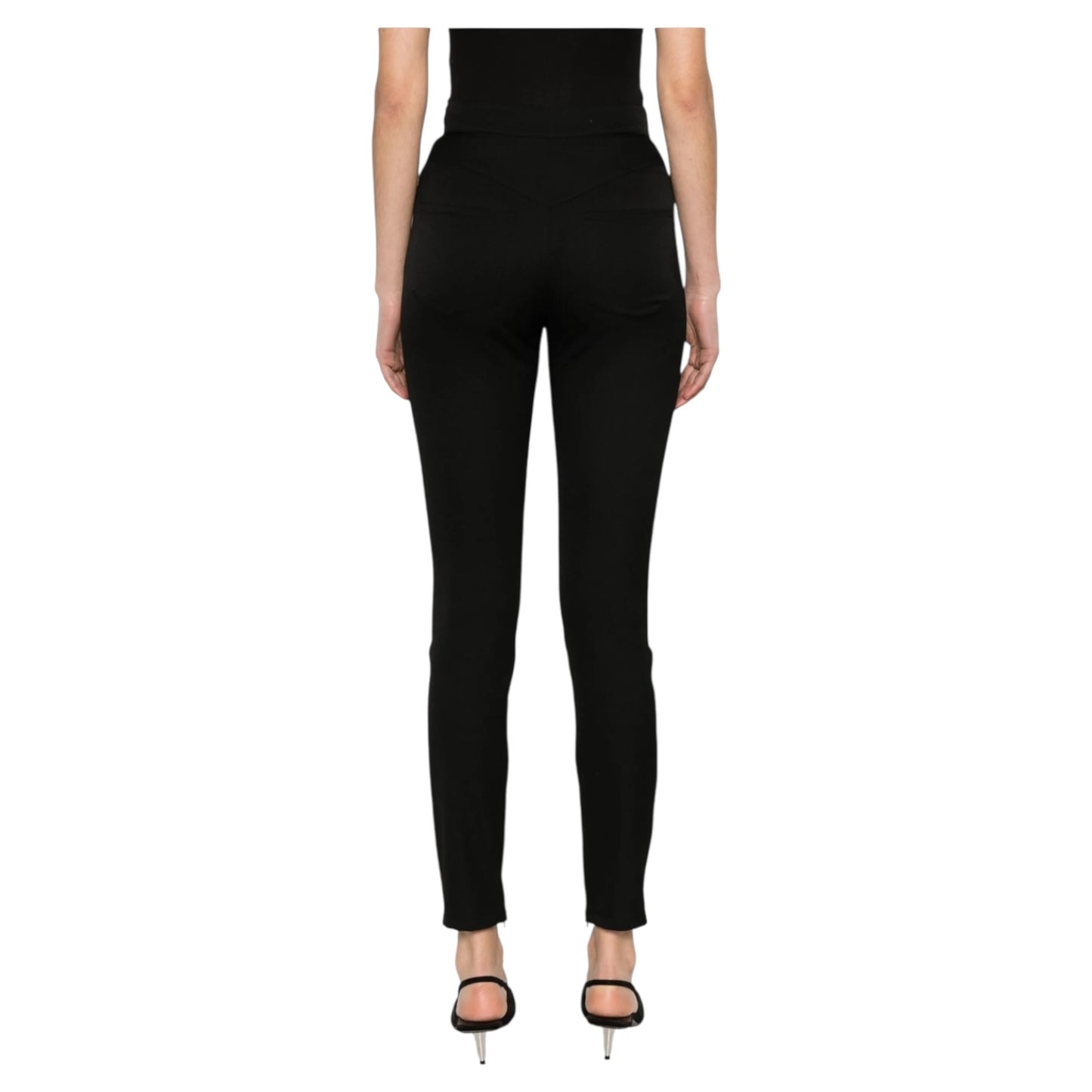 Balmain Black Wool Tapered Tailored Trousers - 10