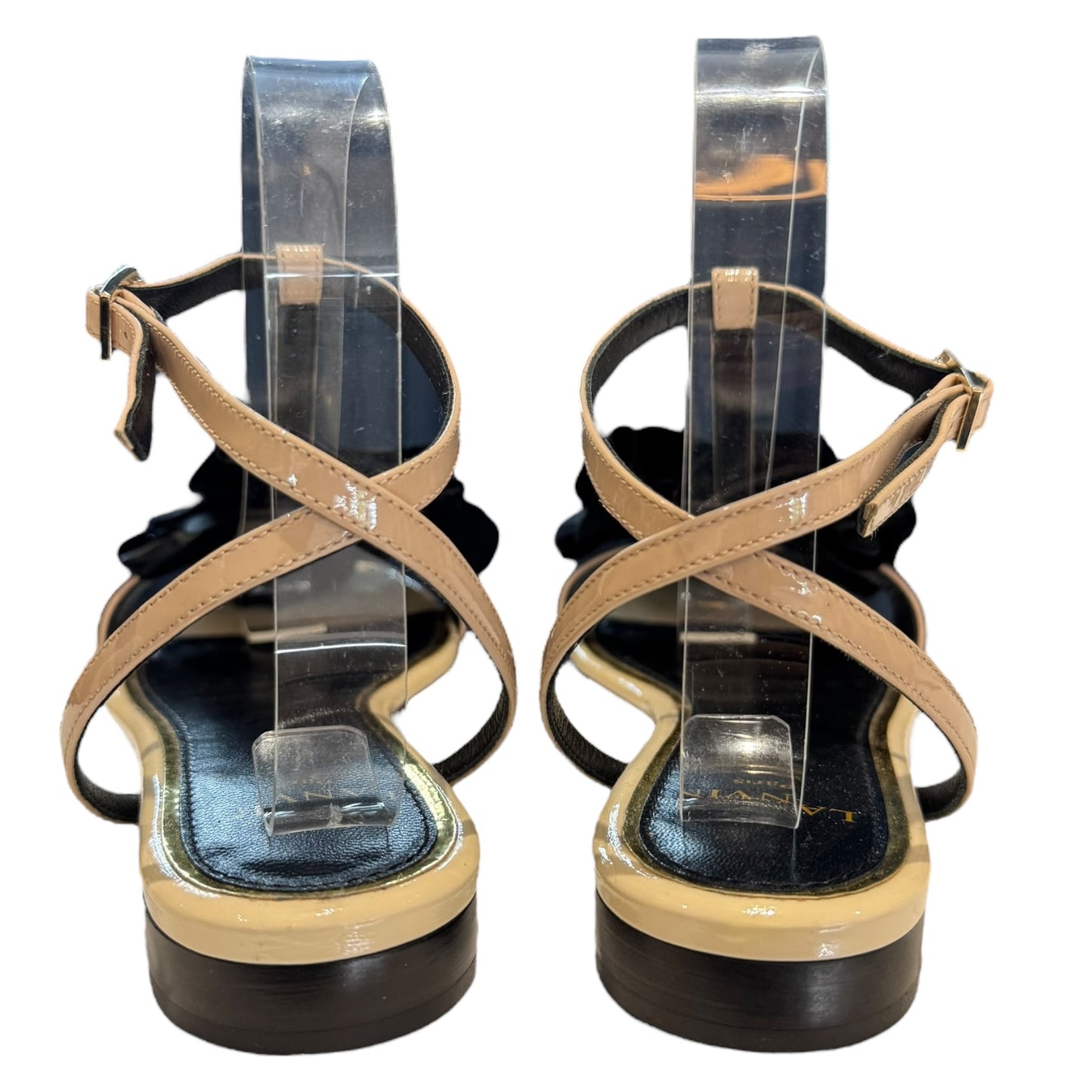 Lanvin Satin Flower Sandals - 37 / 4
