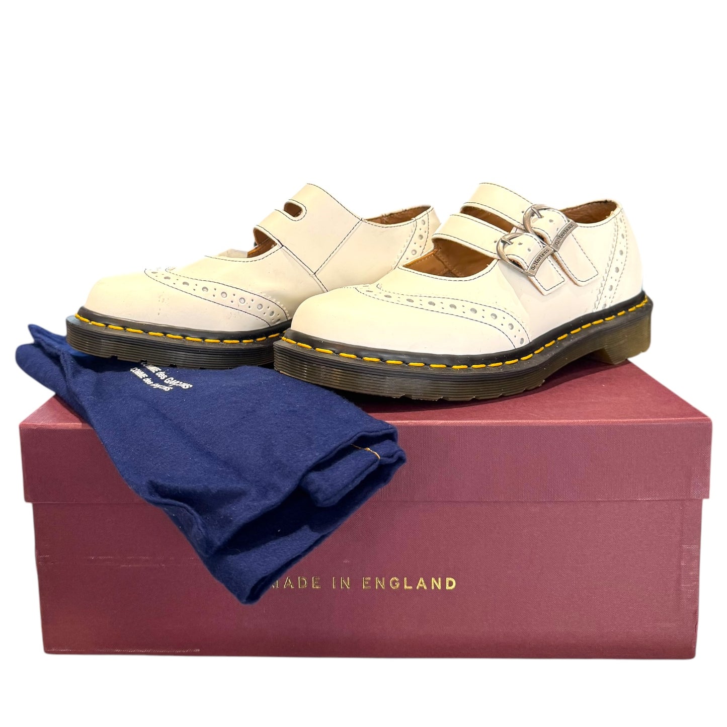 Dr Martens X Commes des Garcons White Mary Janes - 38 / 5