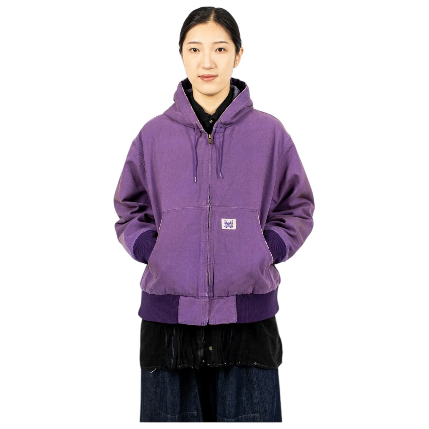 Needles Zip Work Hoody Purple - 10