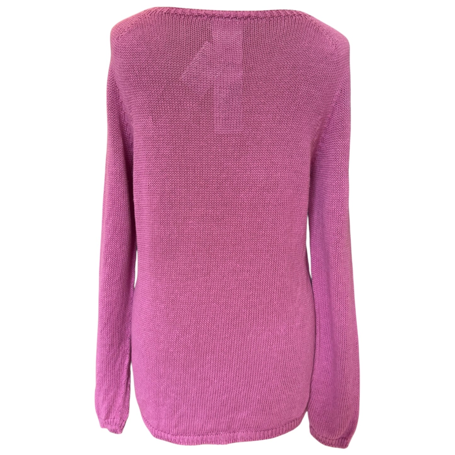 'S Max Mara Pink Linen Knit Jumper - 10