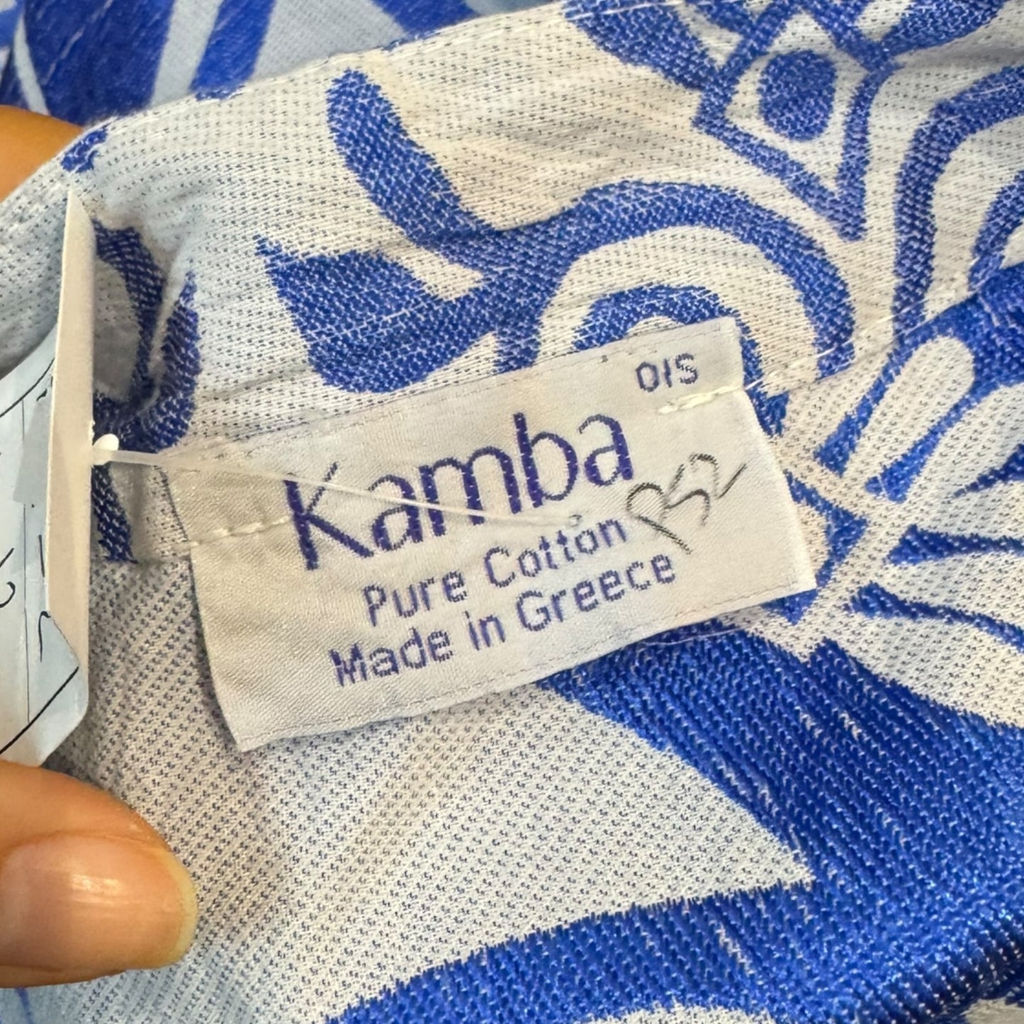 Kamba Pure Cotton Blue and White Dress - One Size
