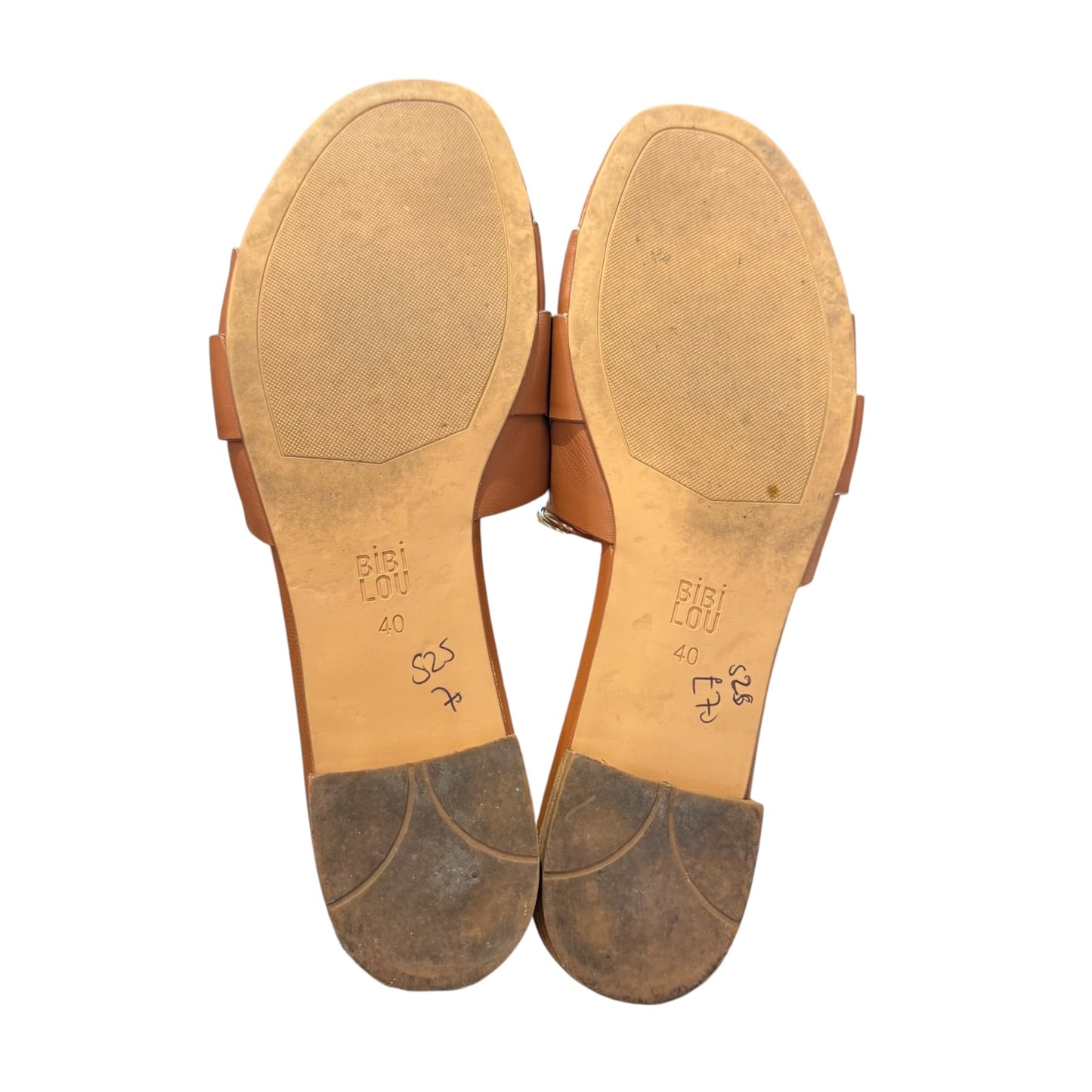 Bibi Lou Brown Horsebit Sliders - 40 / 7