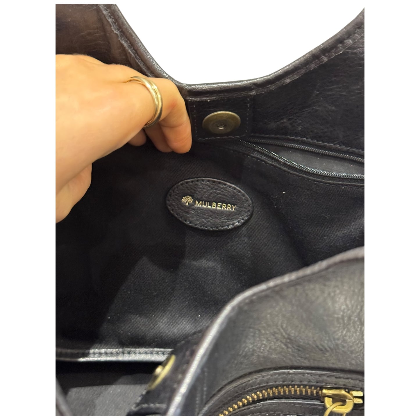 Mulberry Black Somerset Hobo Tote Bag