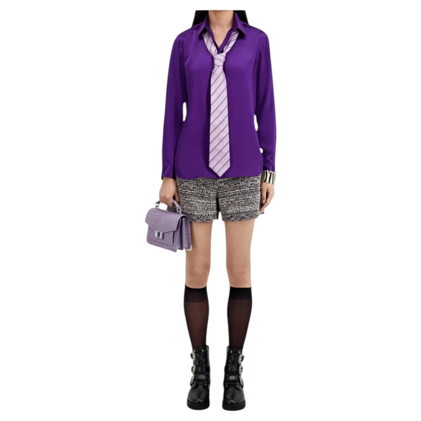 The Kooples Purple Silk Shirt - 10